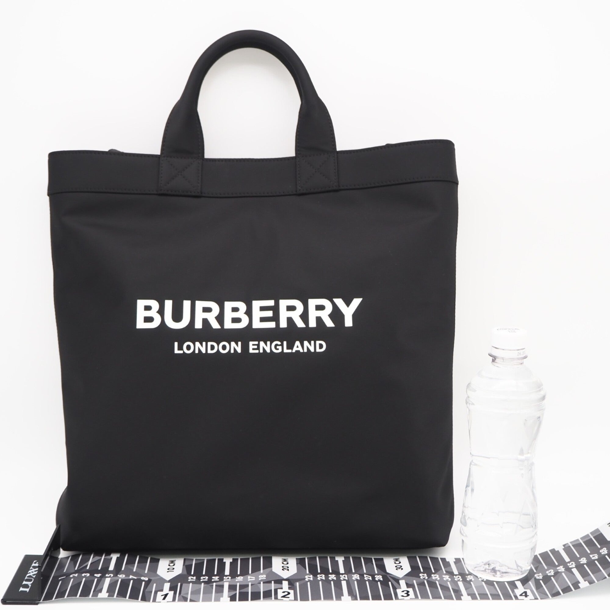 Burberry Black White Nylon Tote Bag (Pre-Owned)