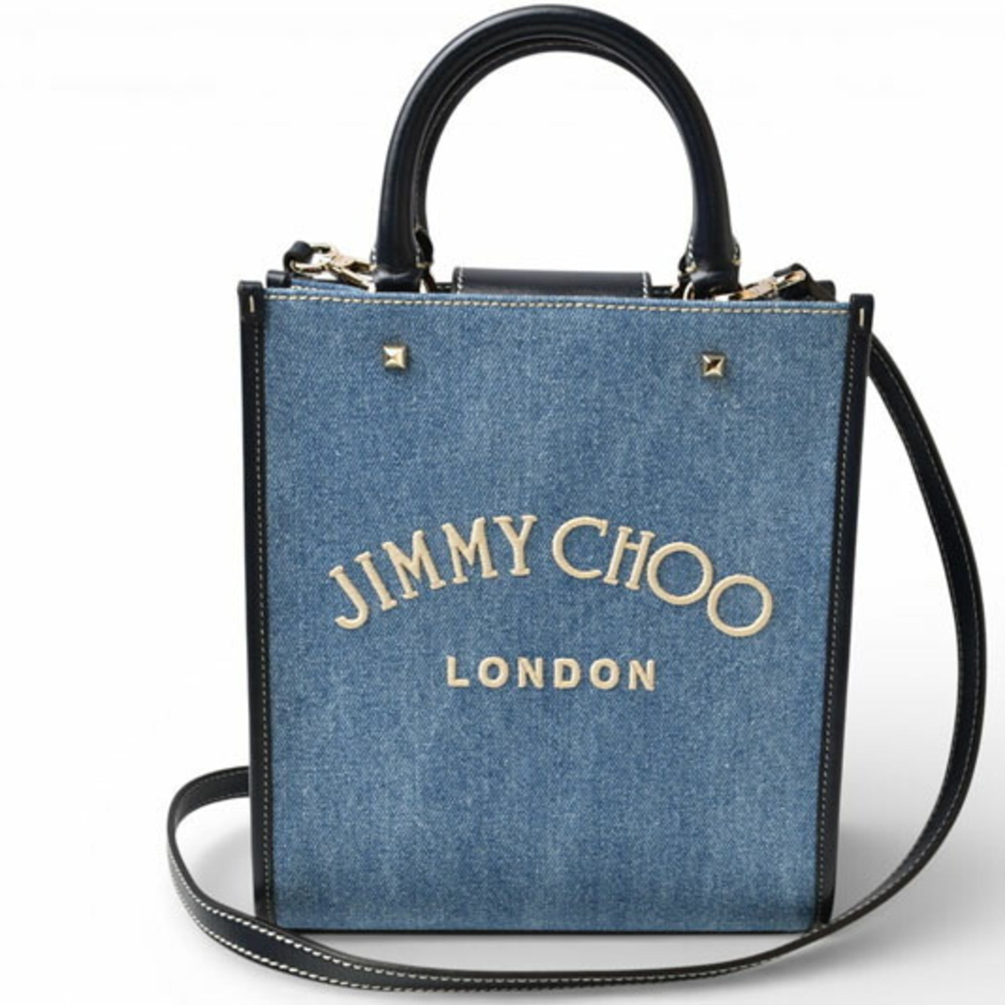 Jimmy Choo Denim Handbag Shoulder Bag (Pre-Owned)