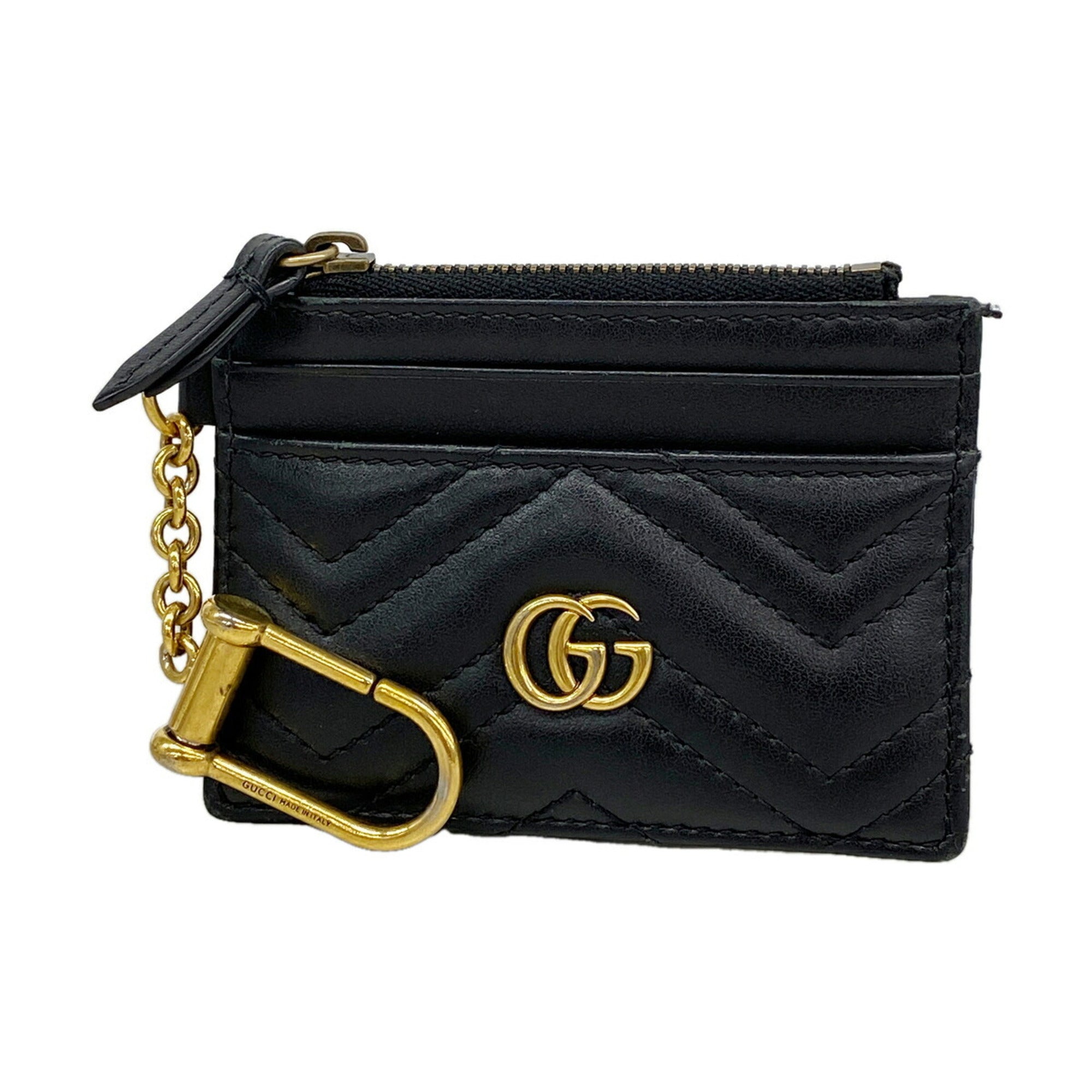 Gucci Black Leather Coin Purse/Coin Case (Pre-Owned)
