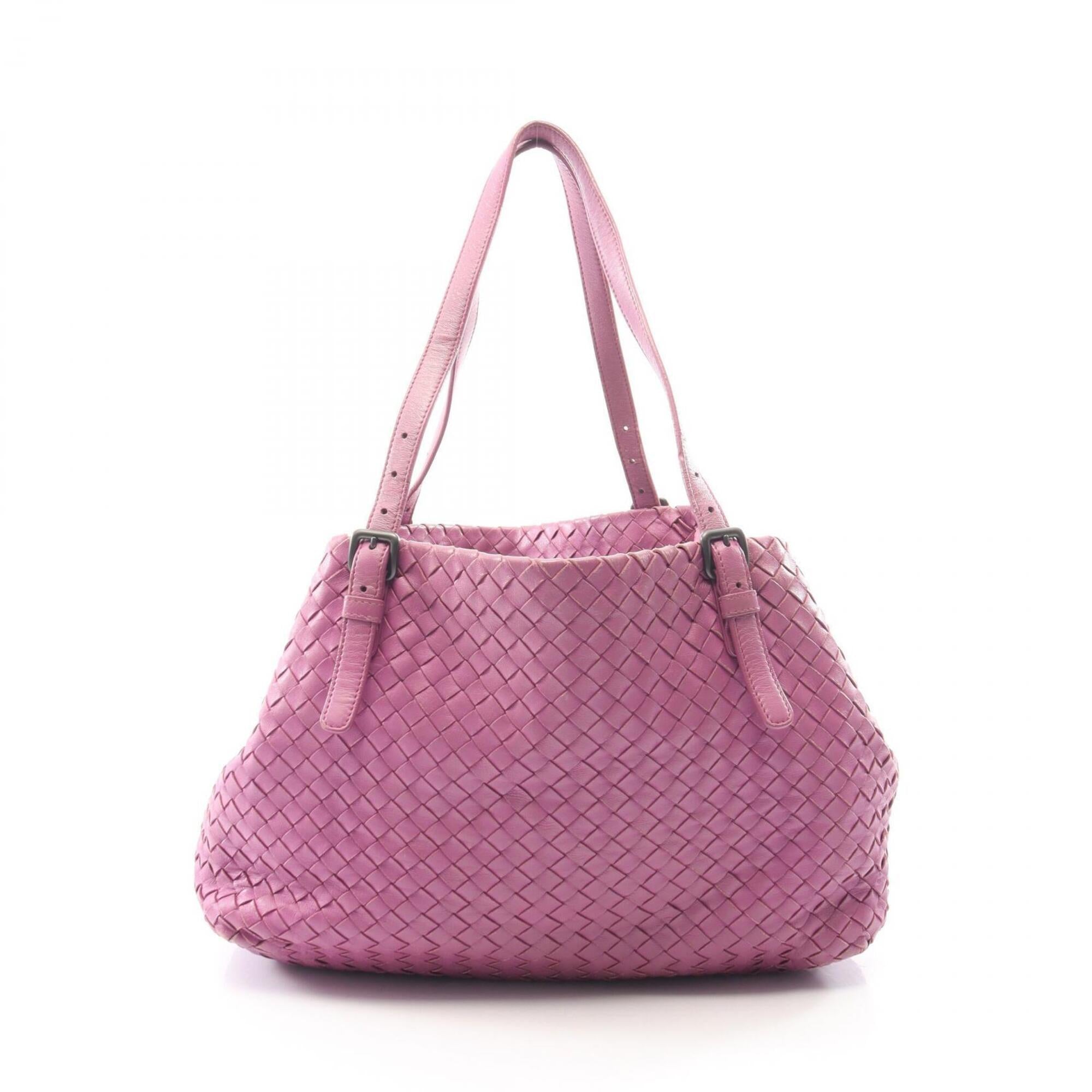 Bottega Veneta Purple Intrecciato Handbag Tote Bag (Pre-Owned)