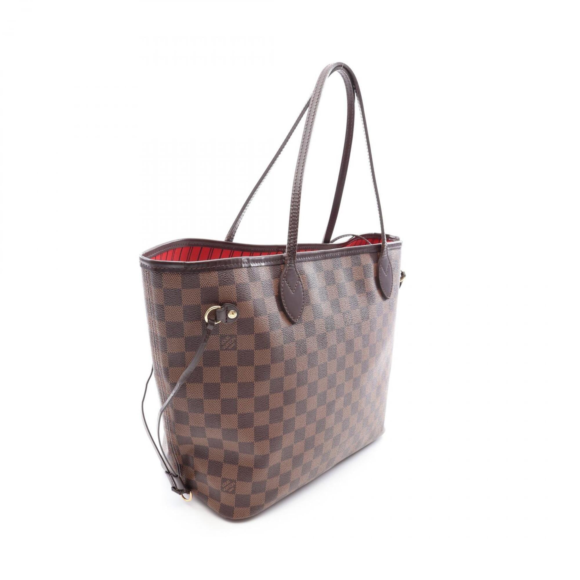 Louis Vuitton Brown Ebene Coated Canvas Leather Handbag Pouch Tote Bag (Pre-Owned)