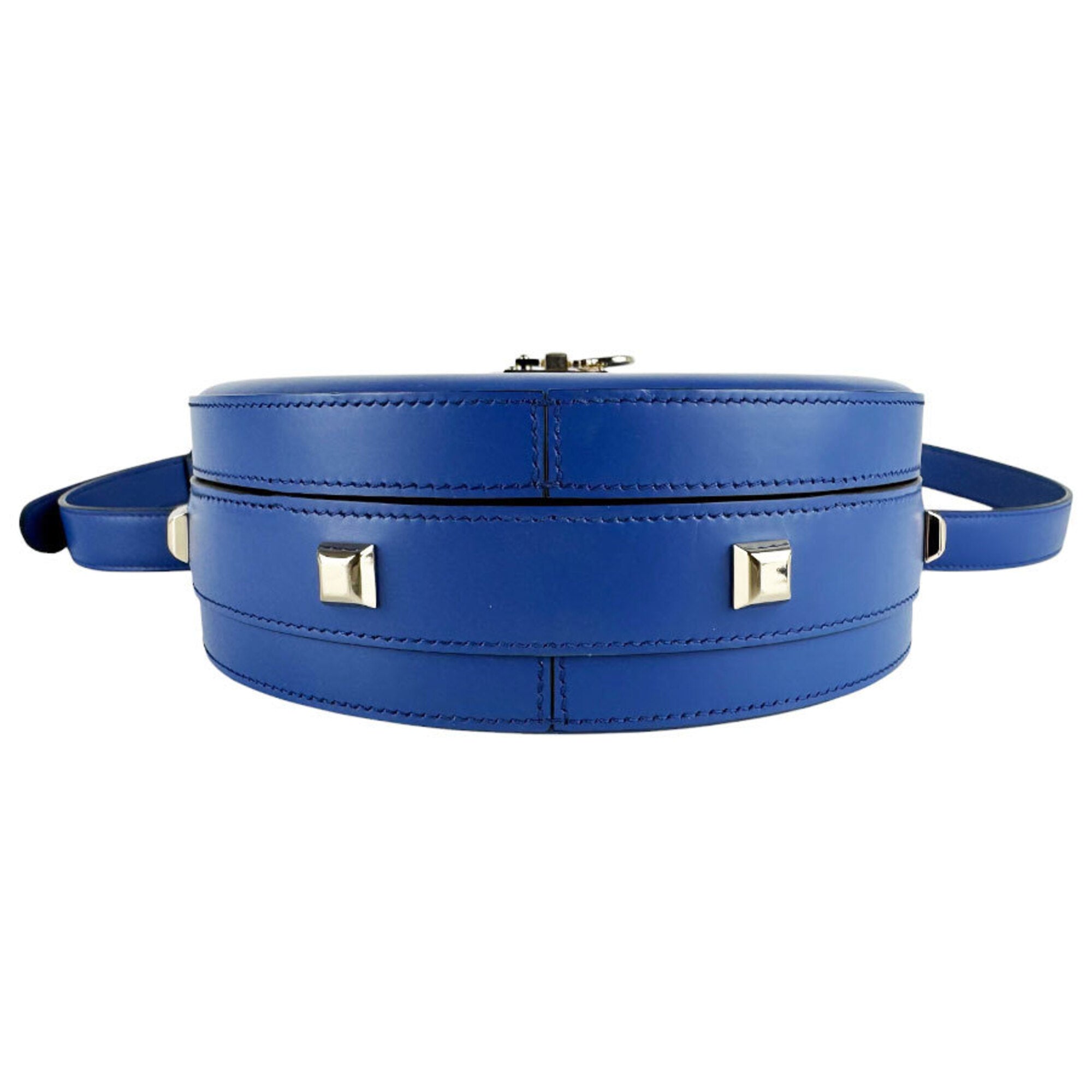 Salvatore Ferragamo Blue Leather Shoulder Bag (Pre-Owned)