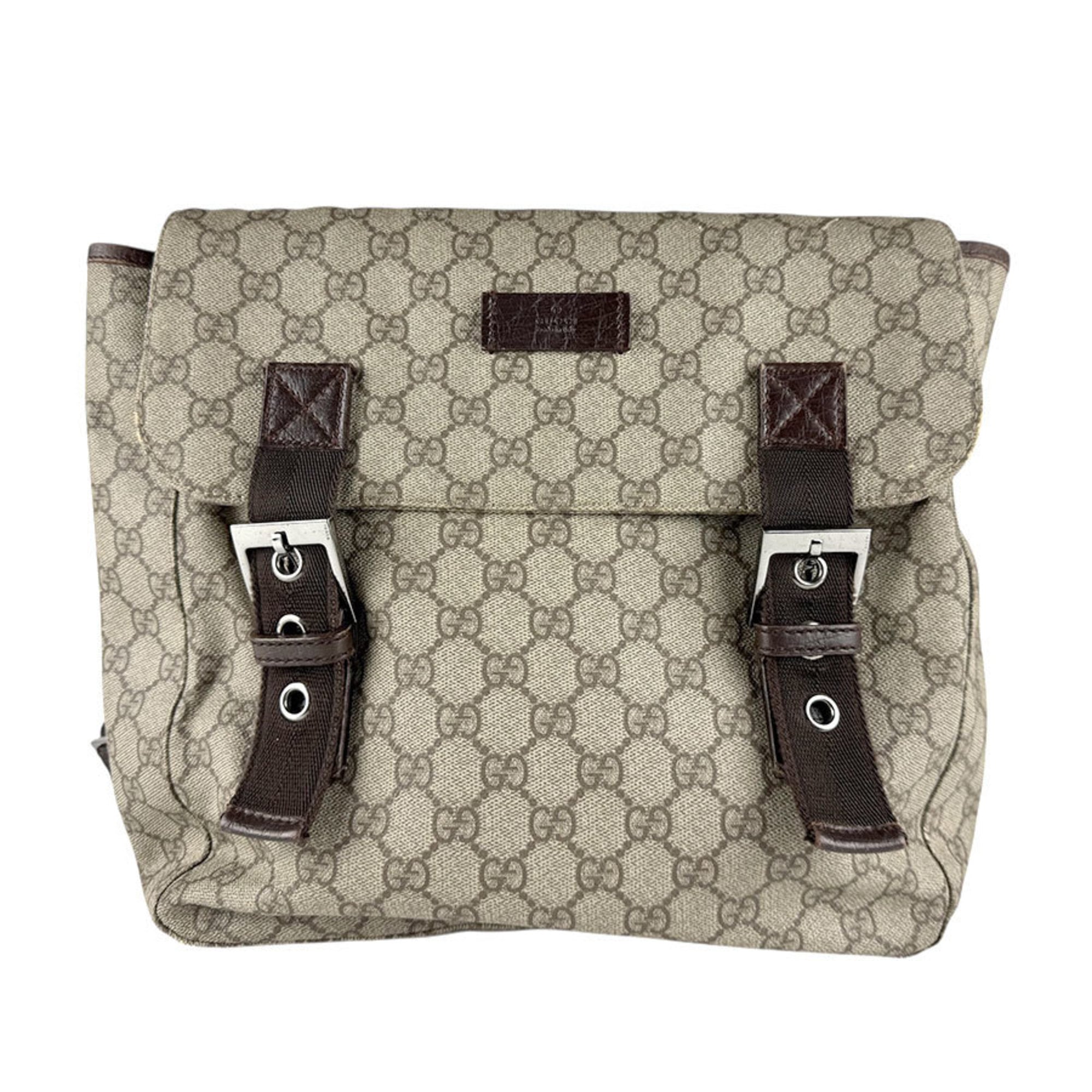 Gucci Brown Gg Supreme Backpack (Pre-Owned)