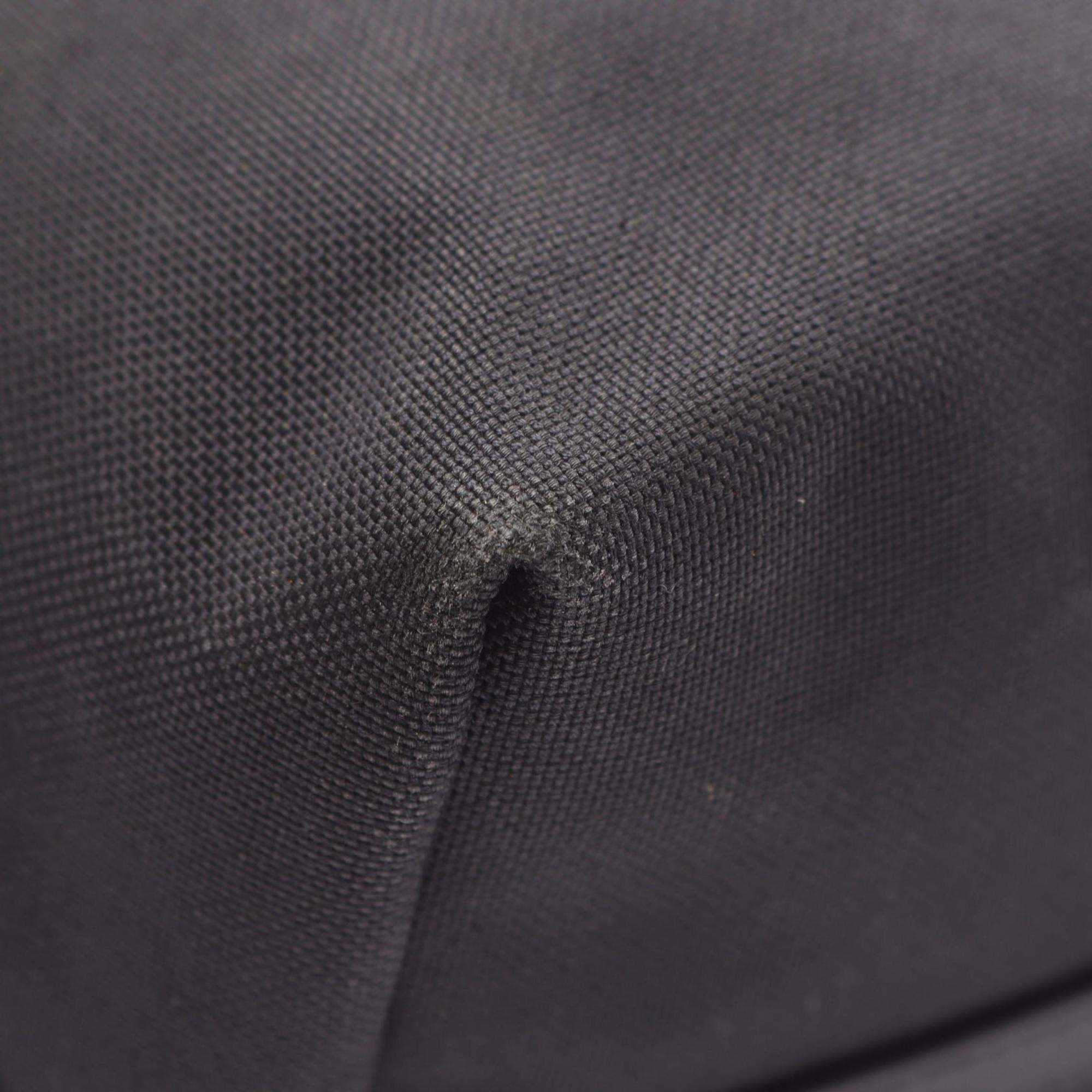 Prada Black Canvas Leather Tote Bag (Pre-Owned)