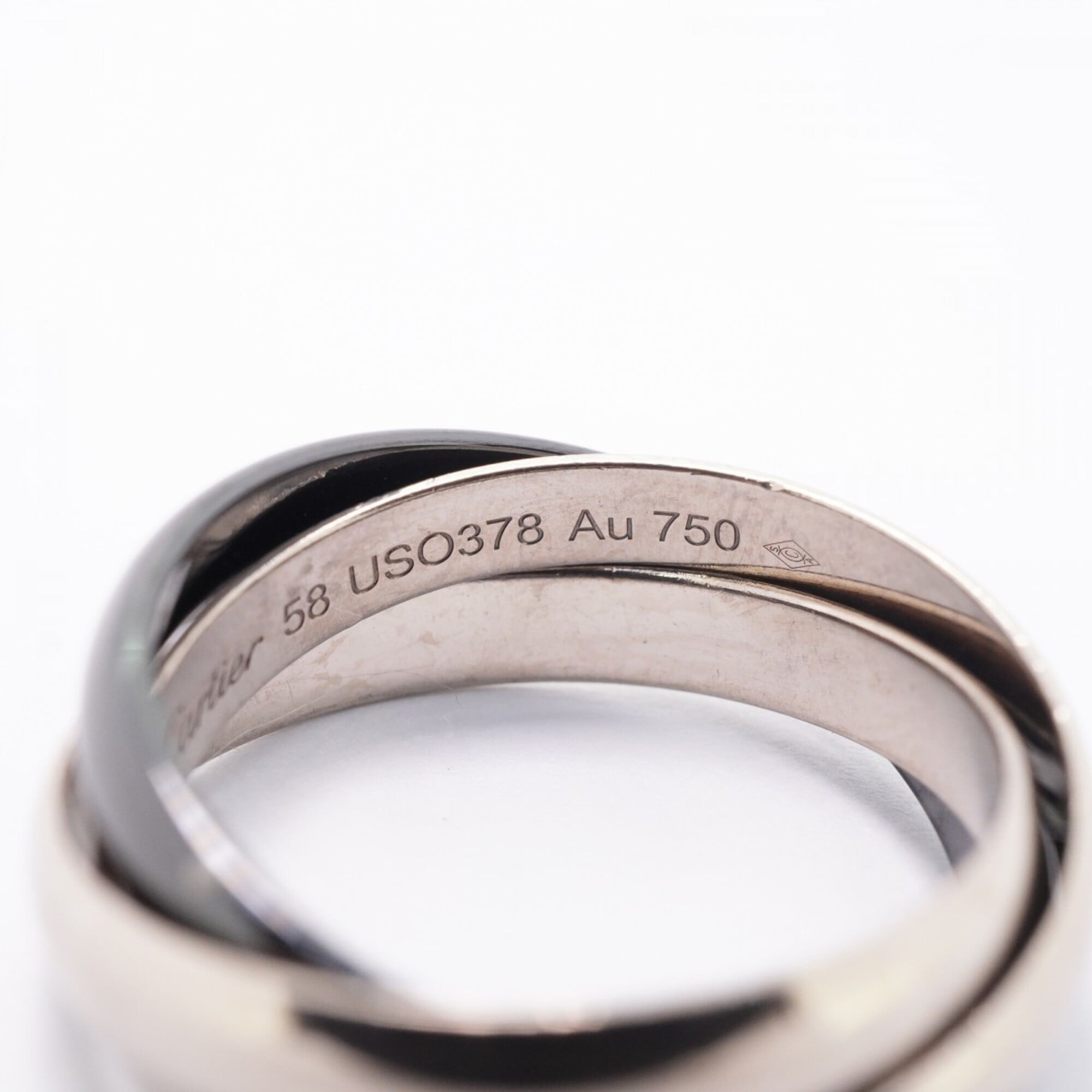 Cartier Black White Gold (18K) Ceramic Band Ring (Pre-Owned)
