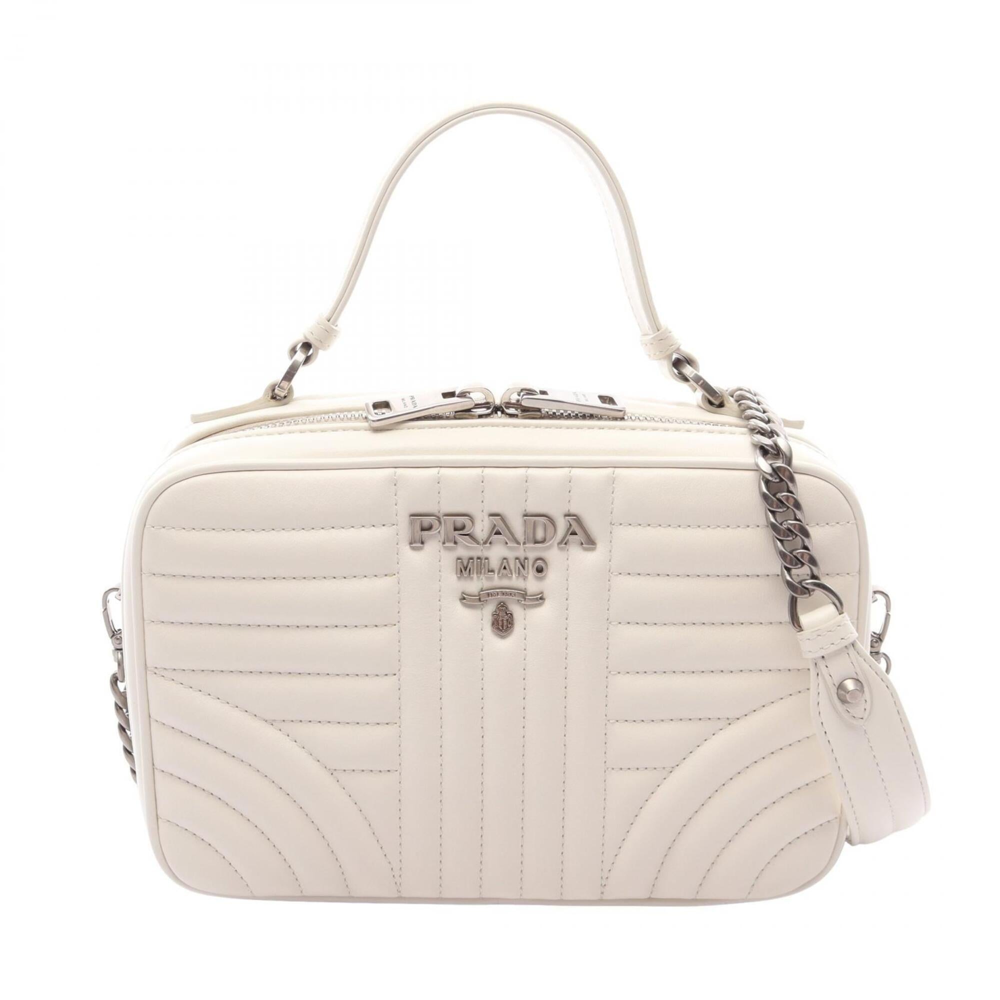 Prada White Leather Handbag (Pre-Owned)
