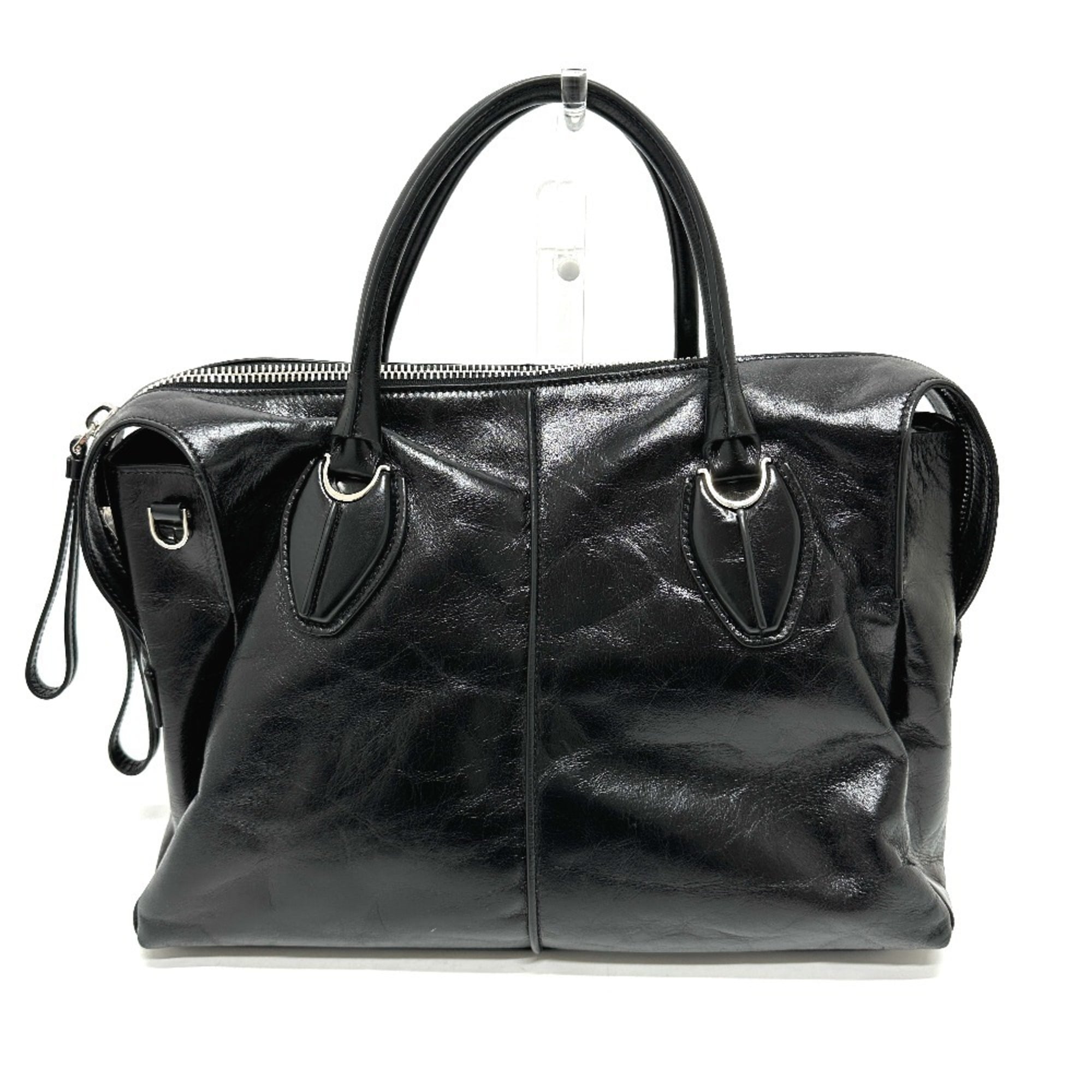 Tod's Black Leather Handbag (Pre-Owned)