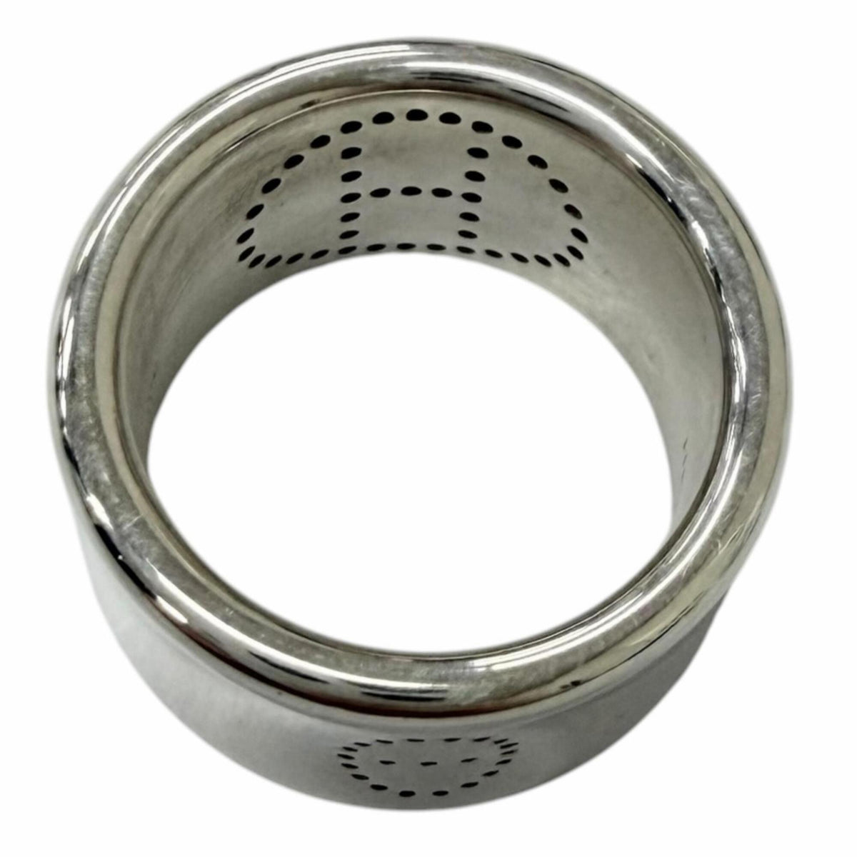 Hermes Silver Silver 925 Band Ring (Pre-Owned)