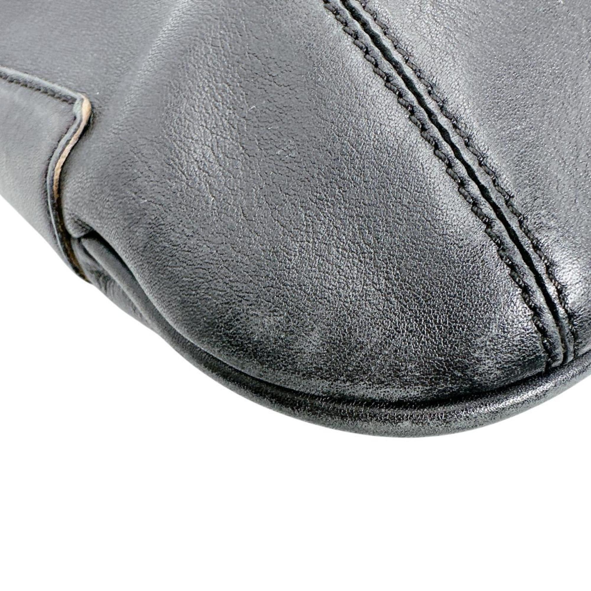 Coach Black Leather Shoulder Bag (Pre-Owned)