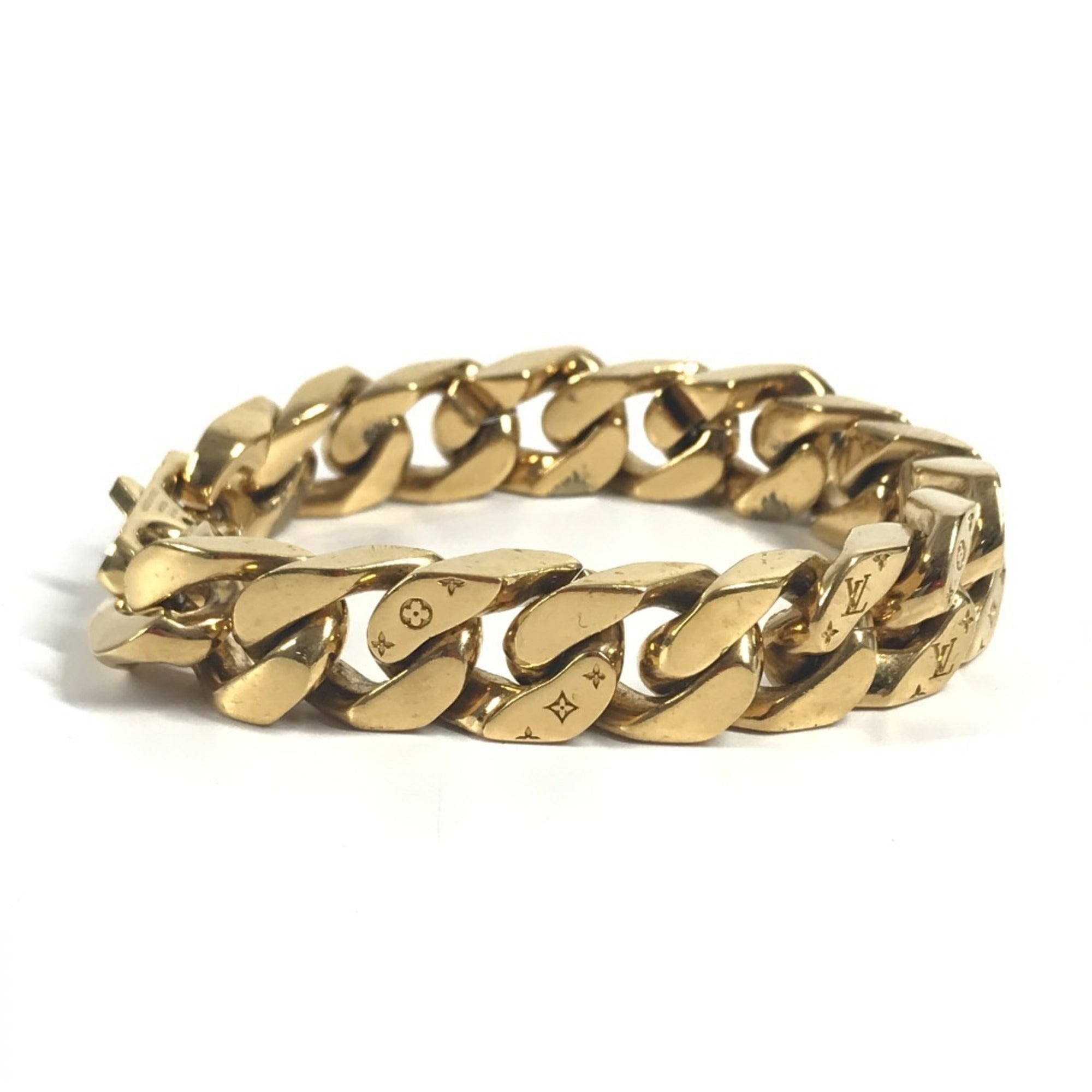 Louis Vuitton Monogram Gold Metal Charm Bracelet (Pre-Owned)