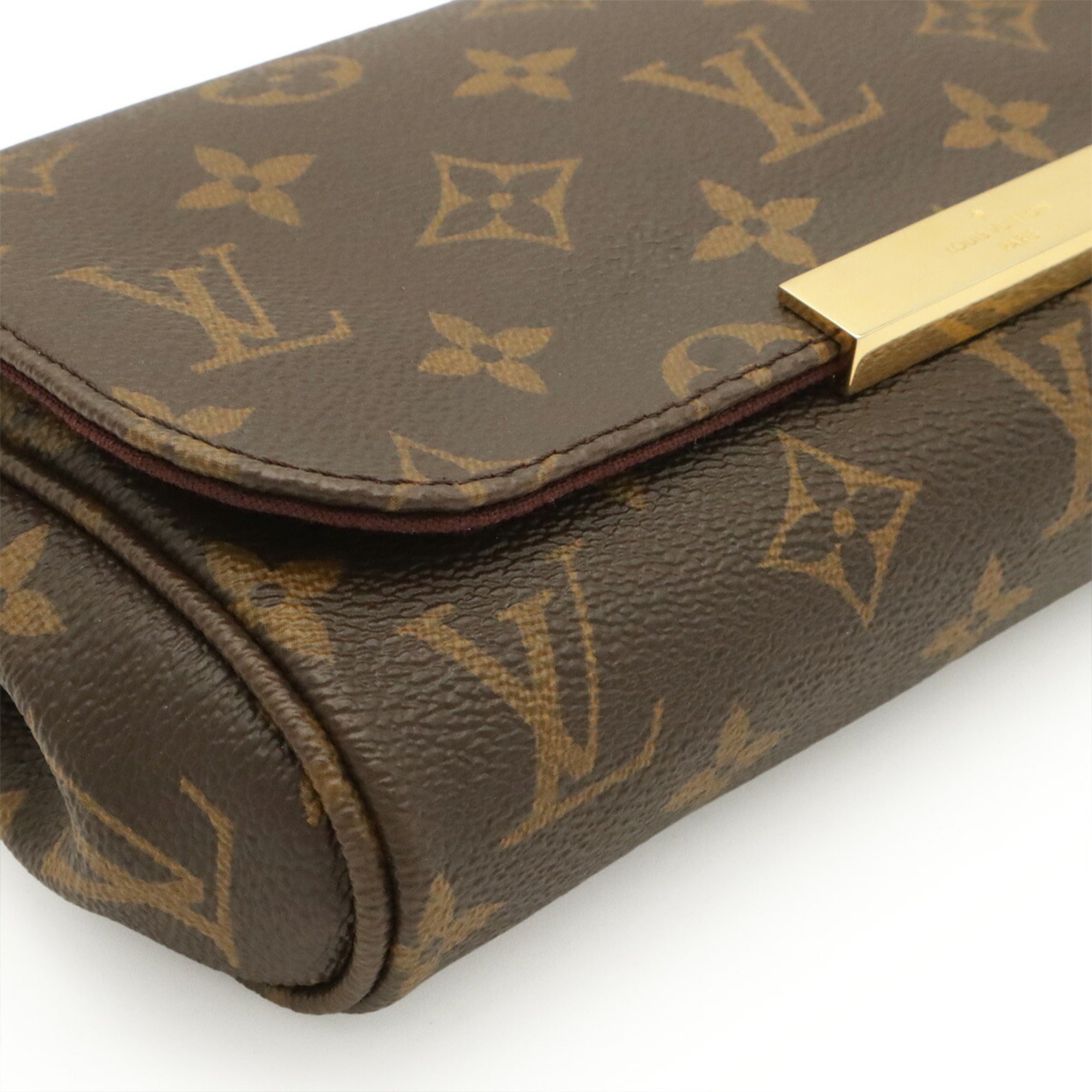 Louis Vuitton Brown Galle Monogram Clutch Bag Handbag Pouch Shoulder Bag (Pre-Owned)
