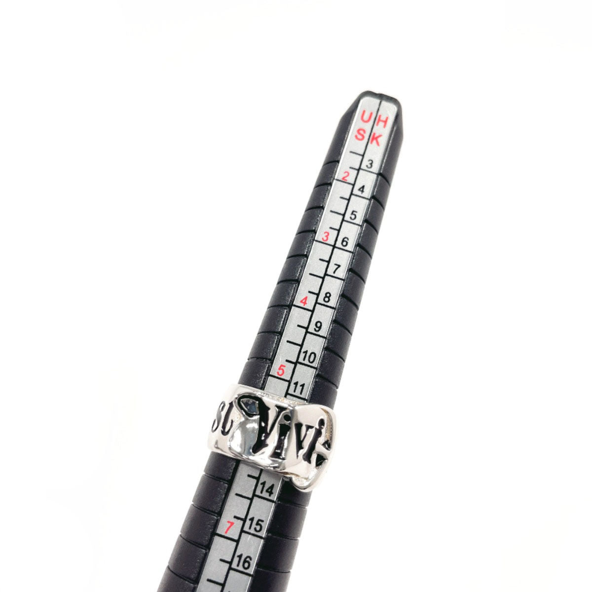 Vivienne Westwood Silver Black Silver 925 Band Ring (Pre-Owned)
