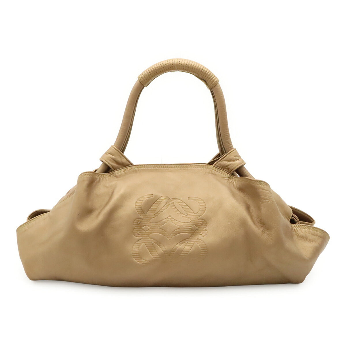 Loewe Champagne Gold Leather Handbag (Pre-Owned)