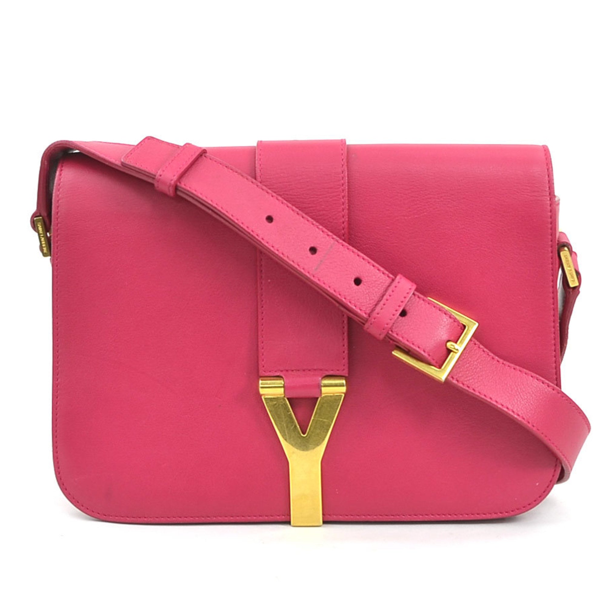 Saint Laurent Pink Leather Shoulder Bag (Pre-Owned)