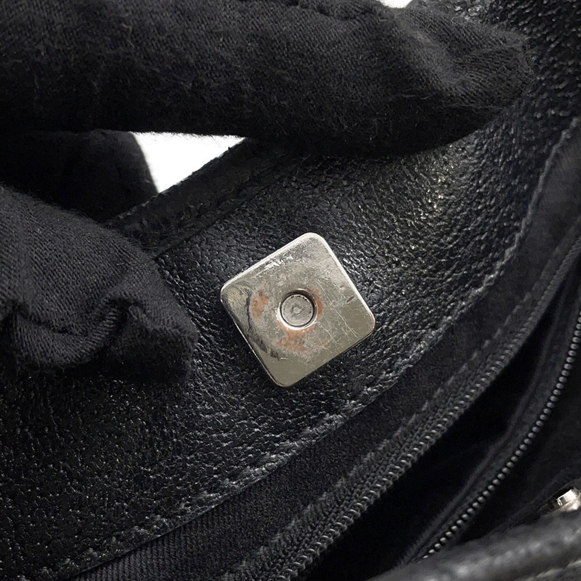 Gucci Black Canvas Leather Tote Bag (Pre-Owned)