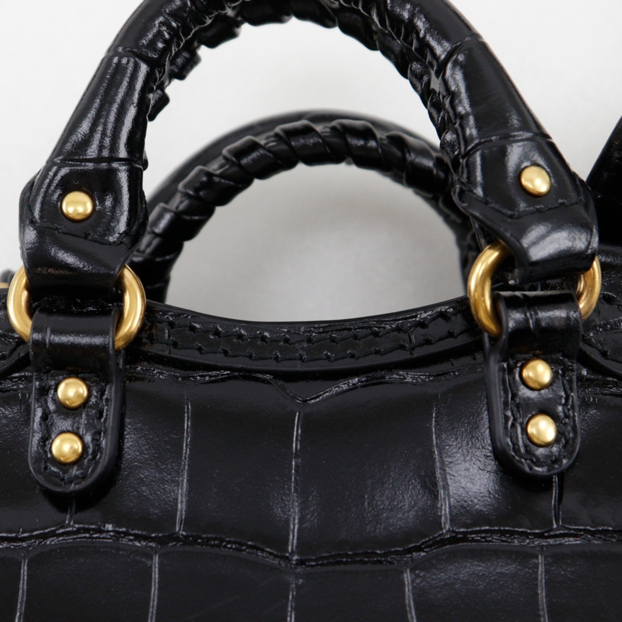 Balenciaga Black Leather Pochette Shoulder Bag (Pre-Owned)