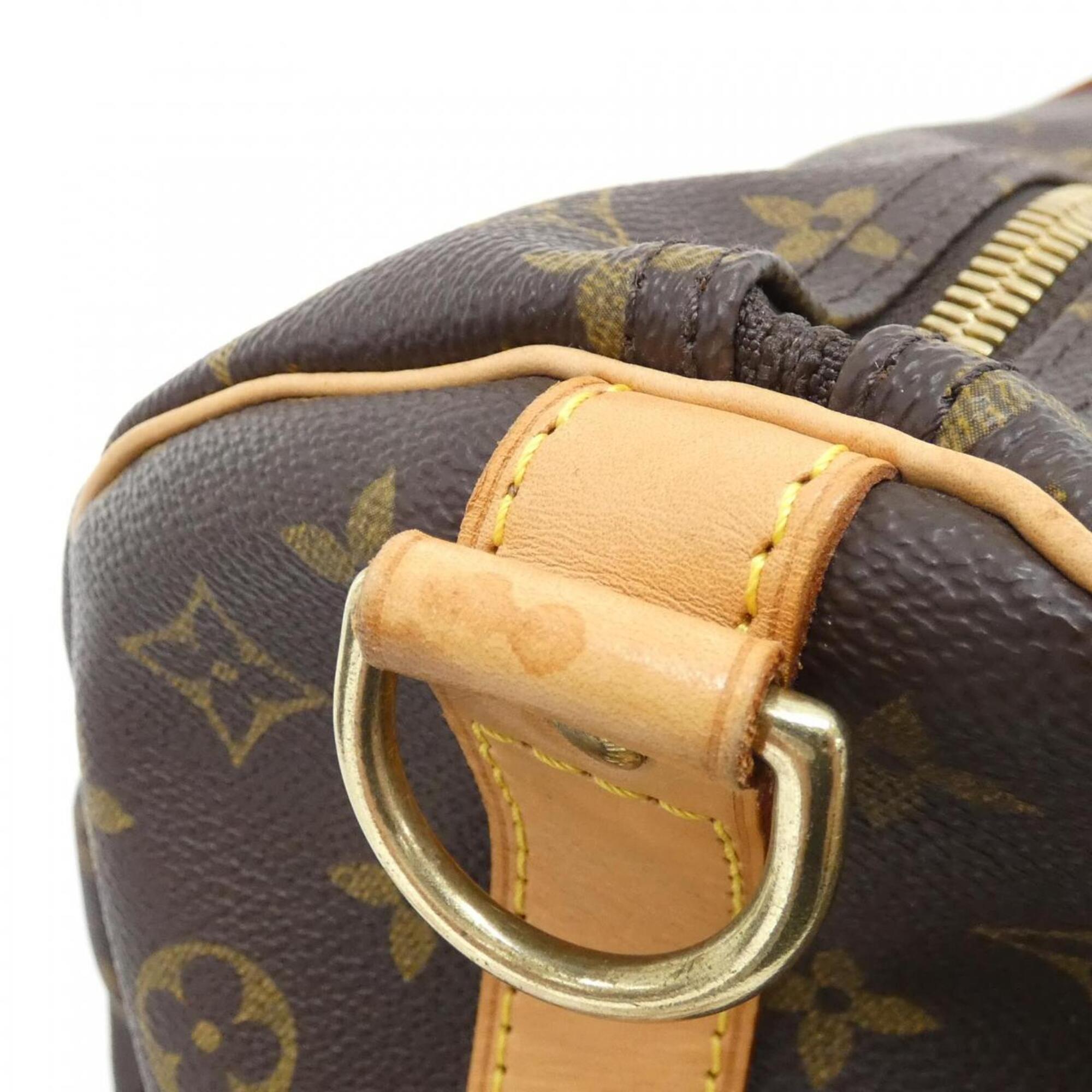 Louis Vuitton Monogram Marron Coated Canvas Boston Bag (Pre-Owned)