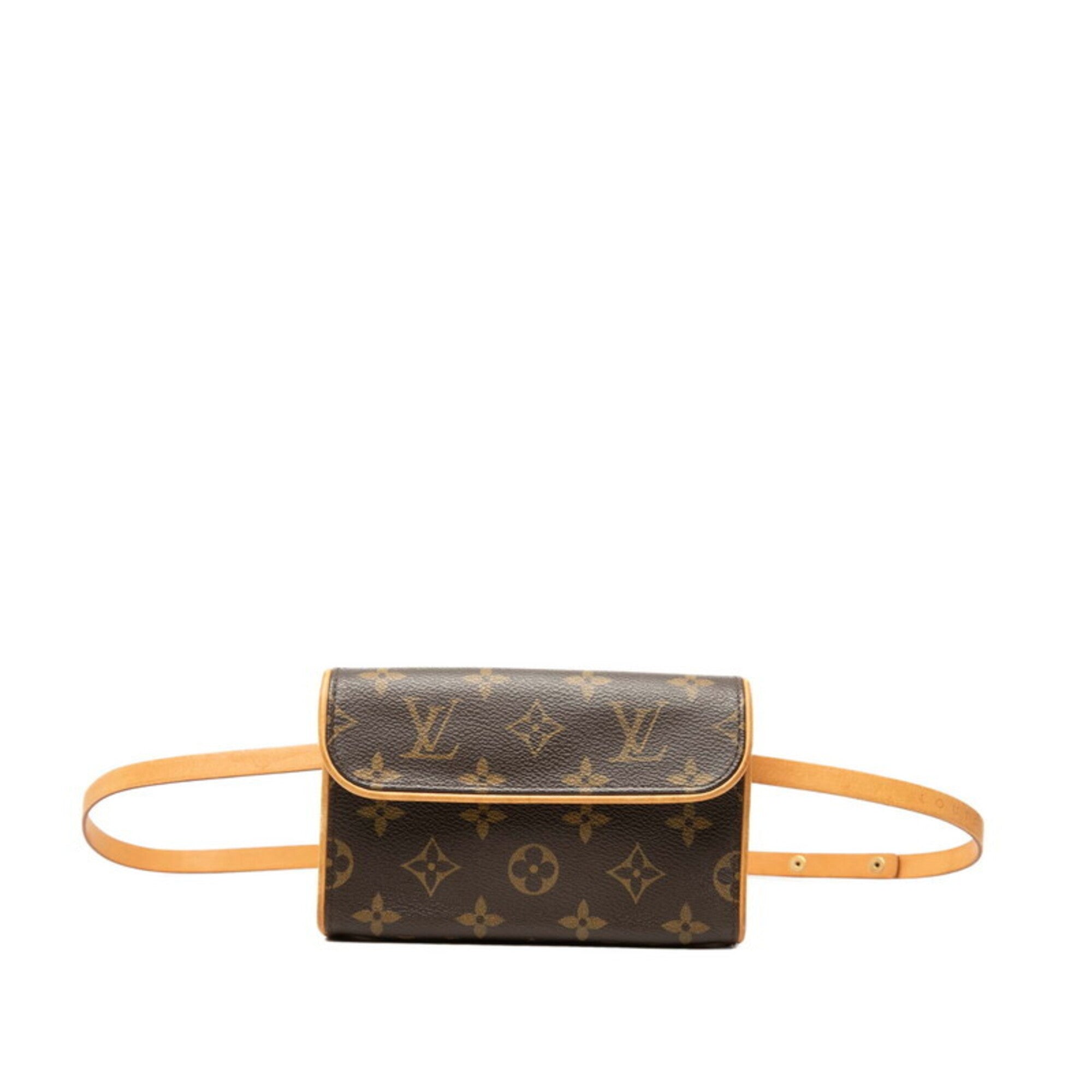 Louis Vuitton Brown Pvc Leather Pochette Sling Bag (Pre-Owned)