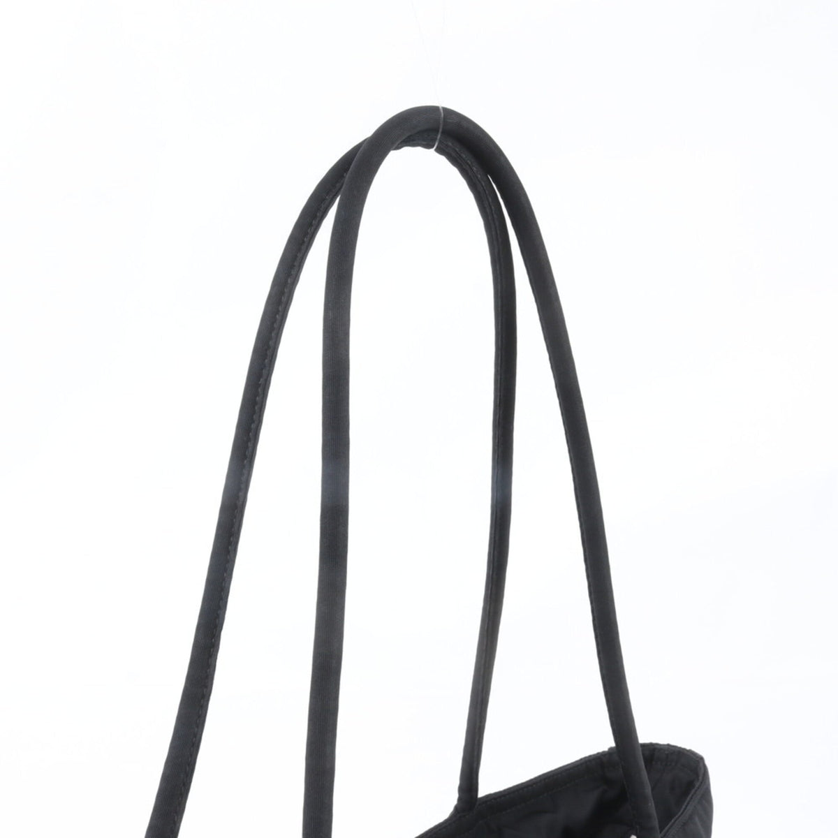 Prada Black Leather Nylon Shoulder Bag Tote Bag (Pre-Owned)