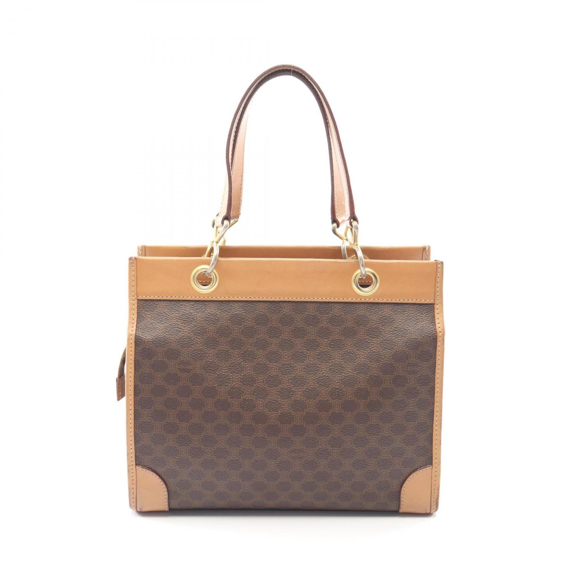 Celine Brown Coated Canvas Pvc Leather Handbag (Pre-Owned)