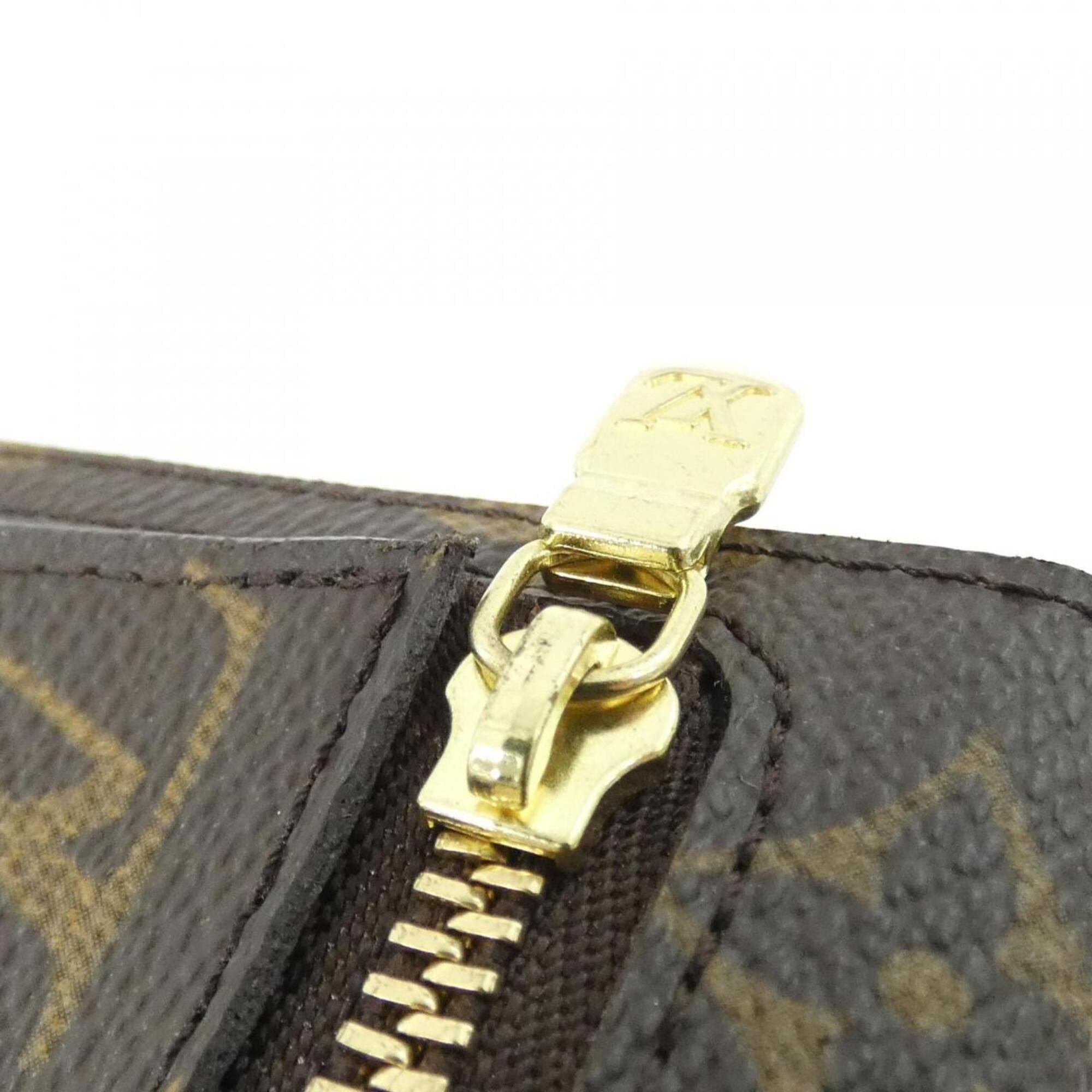 Louis Vuitton Brown Coated Canvas Wallet (Tri-Fold) (Pre-Owned)