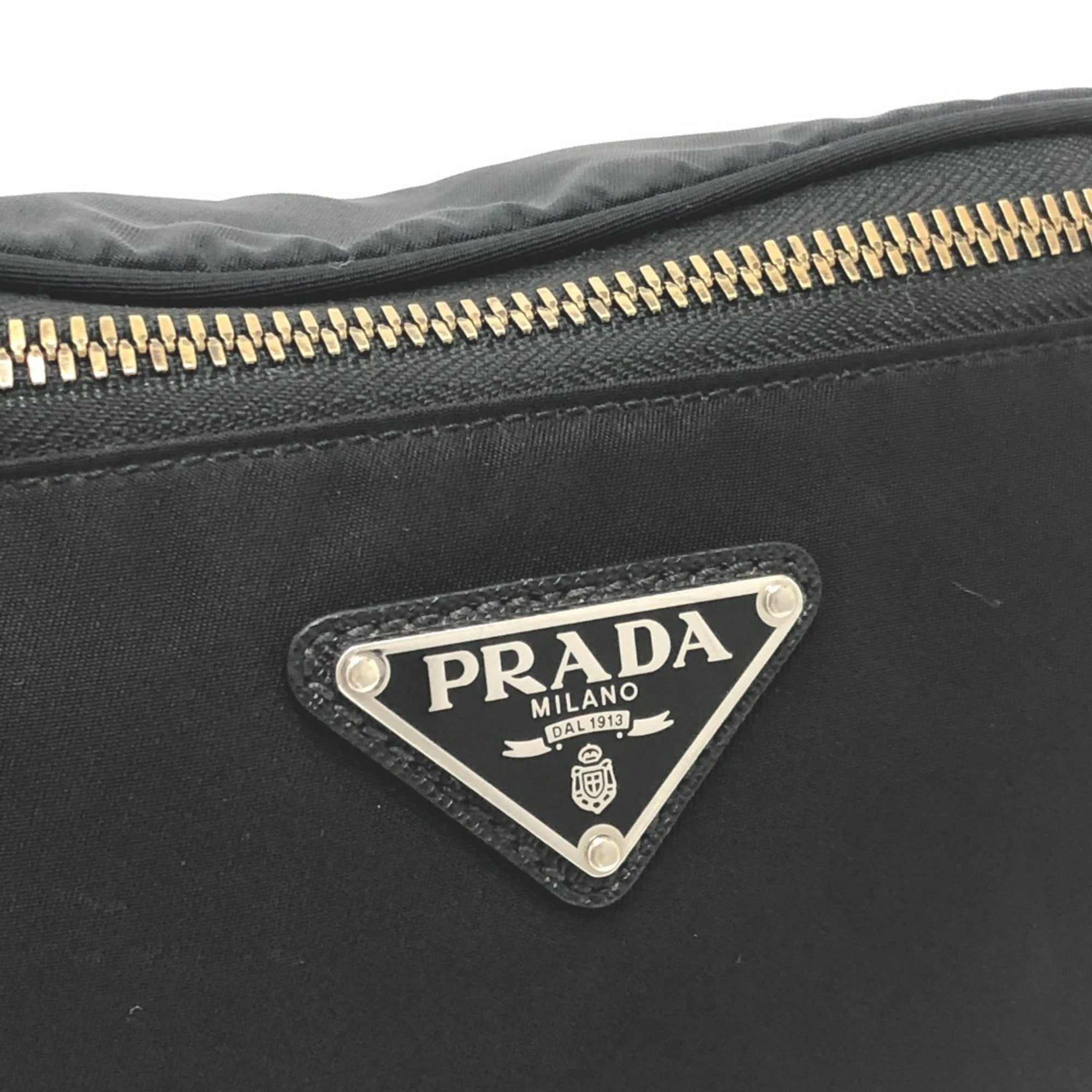 Prada Black Nylon Fanny Pack Handbag (Pre-Owned)