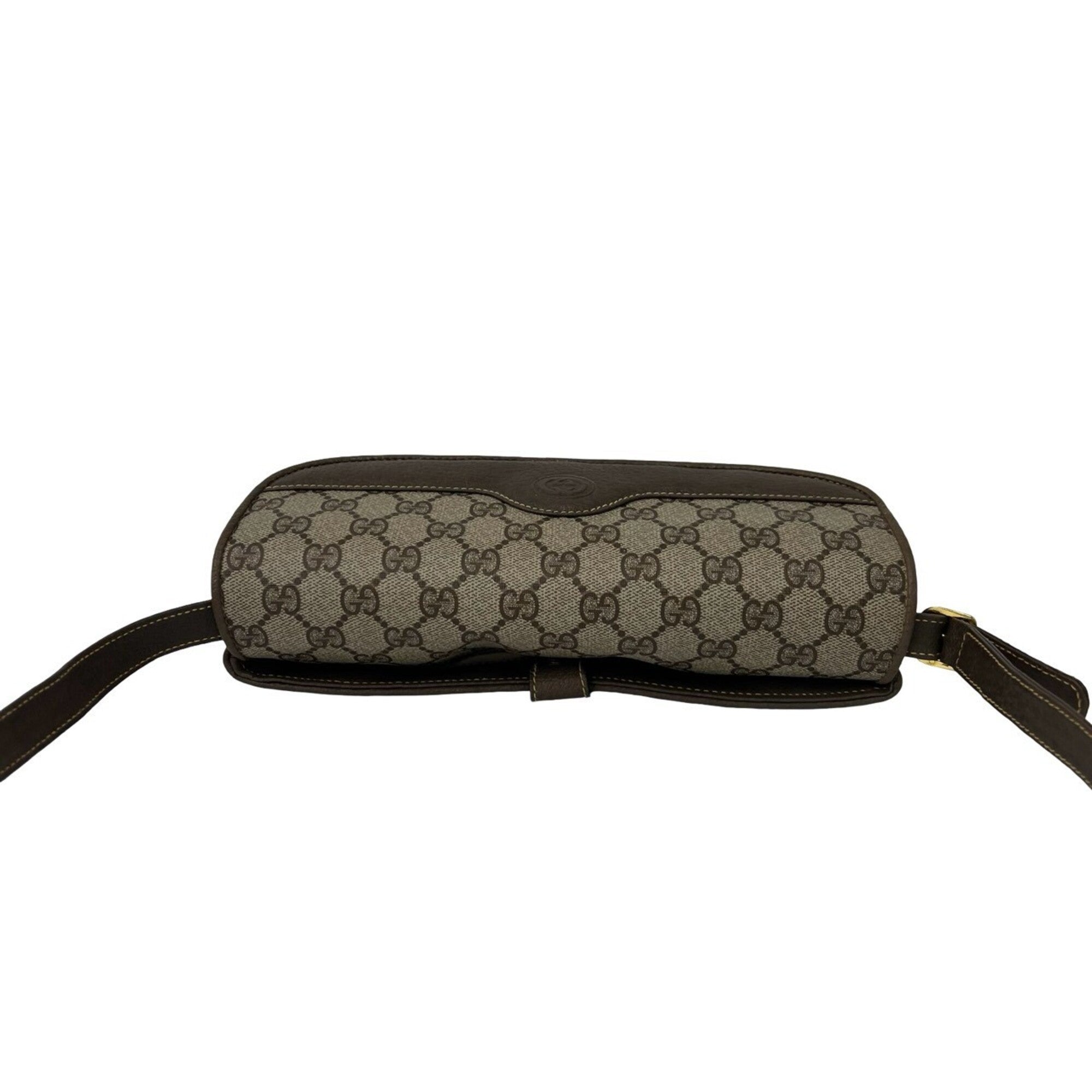 Gucci Brown Leather Pvc Pochette Shoulder Bag (Pre-Owned)