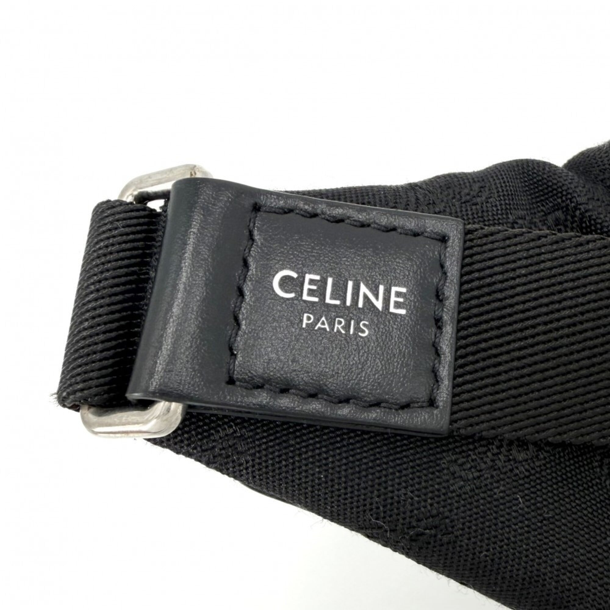 Celine Black Canvas Fanny Pack Sling Bag (Pre-Owned)