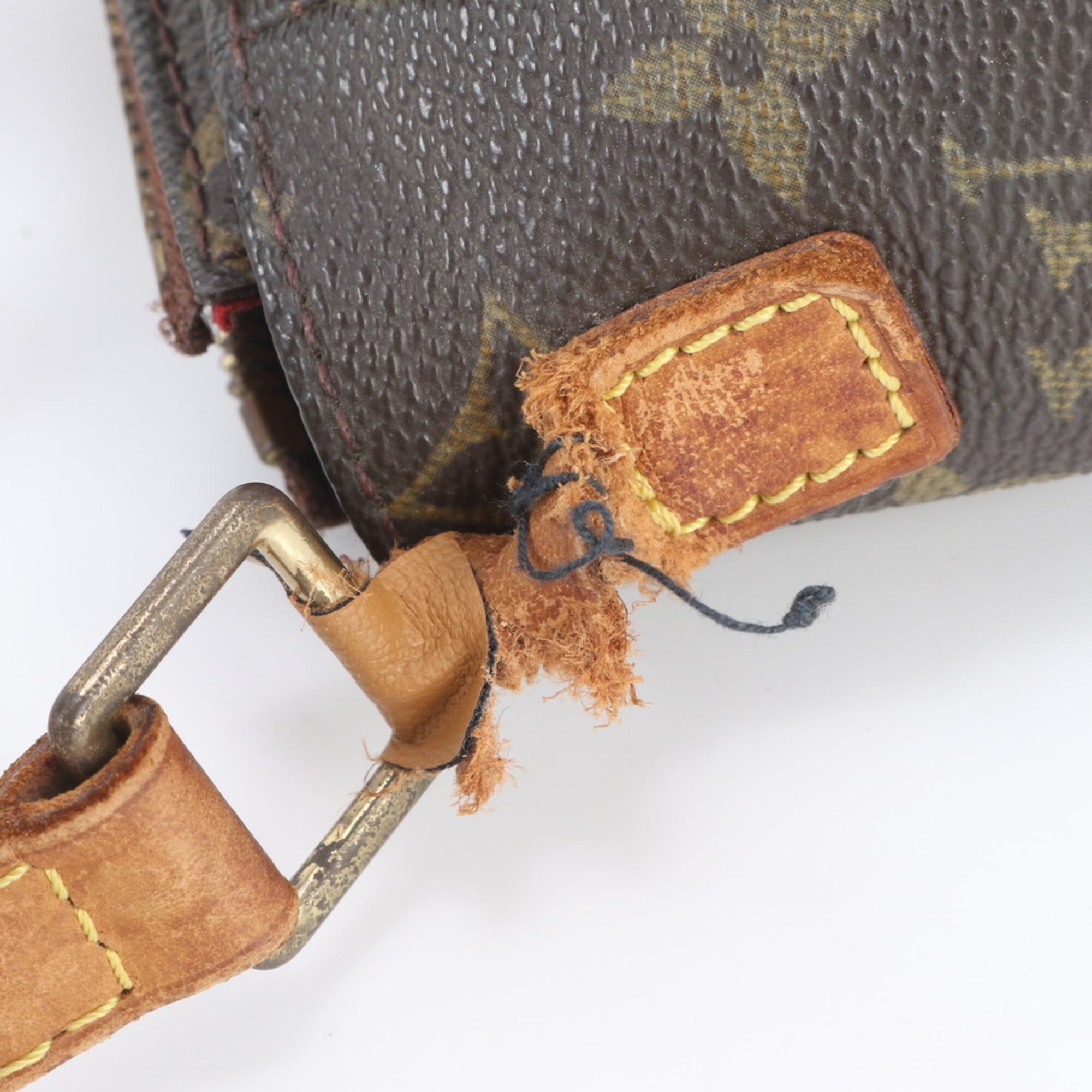 Louis Vuitton Monogram Brown Leather Coated Canvas Shoulder Bag (Pre-Owned)