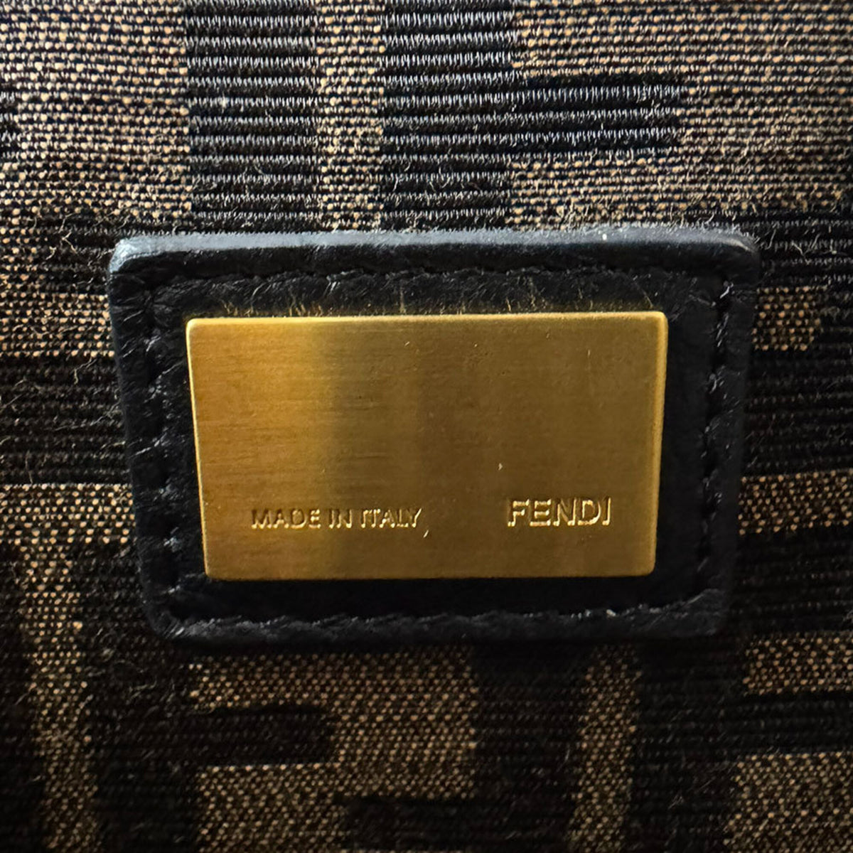 Fendi Khaki Brown Leather Handbag Shoulder Bag (Pre-Owned)