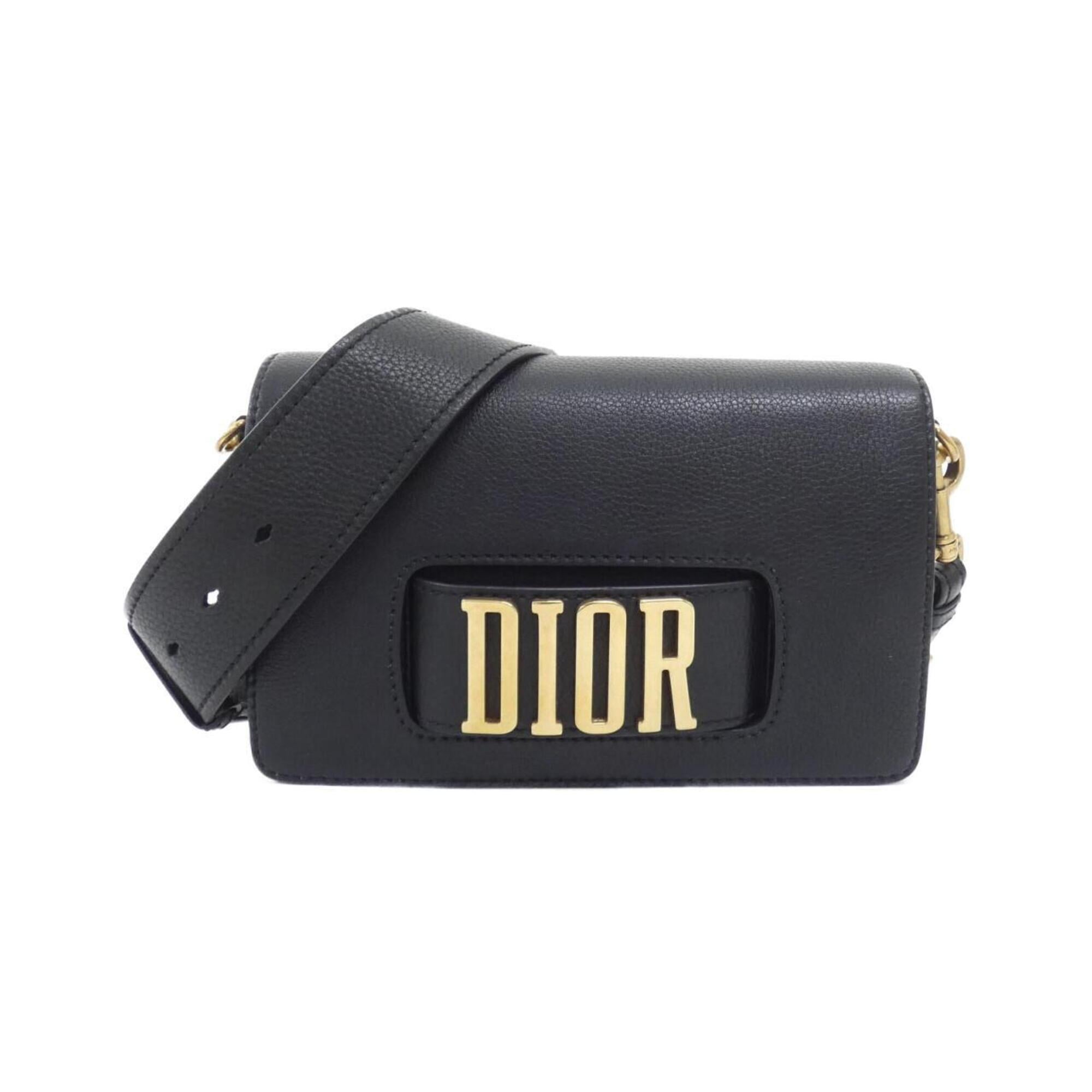 Christian Dior Black Leather Shoulder Bag (Pre-Owned)