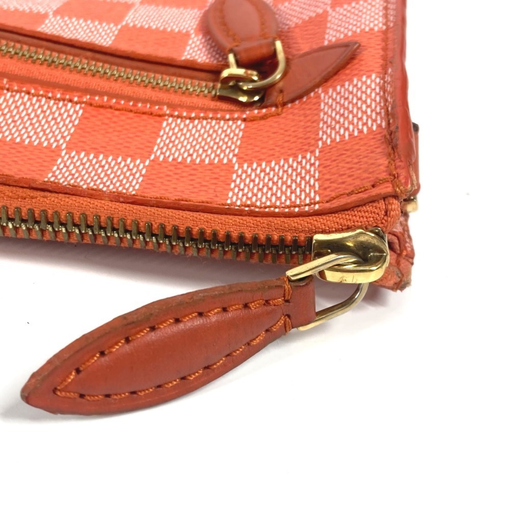 Louis Vuitton Damier Orange Pimont Damier Canvas Clutch Bag Pouch Shoulder Bag (Pre-Owned)