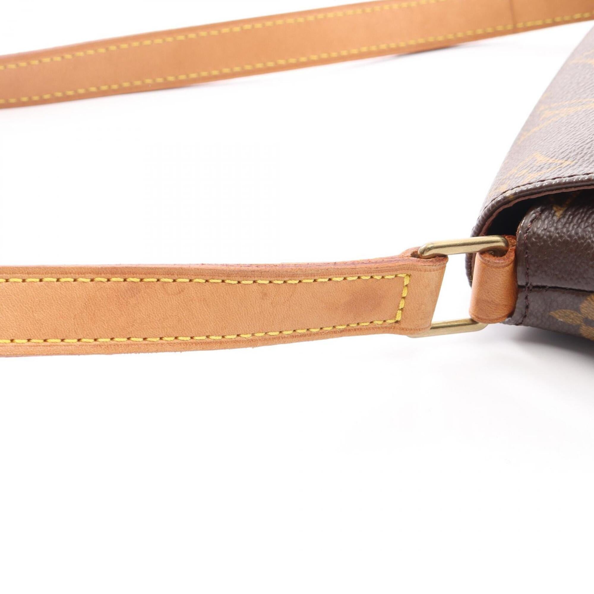 Louis Vuitton Monogram Brown Coated Canvas Leather Handbag Shoulder Bag (Pre-Owned)
