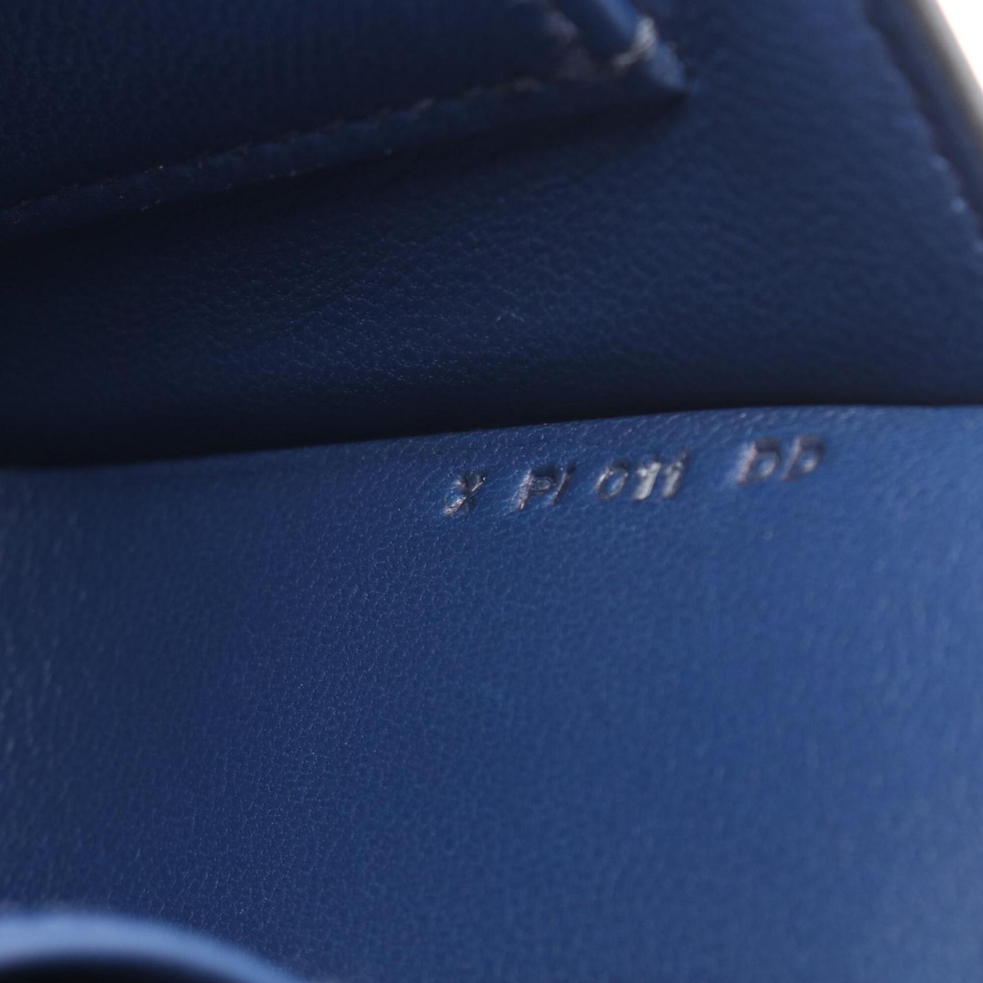 Hermes Blue Epsom Leather Clutch Bag Handbag (Pre-Owned)