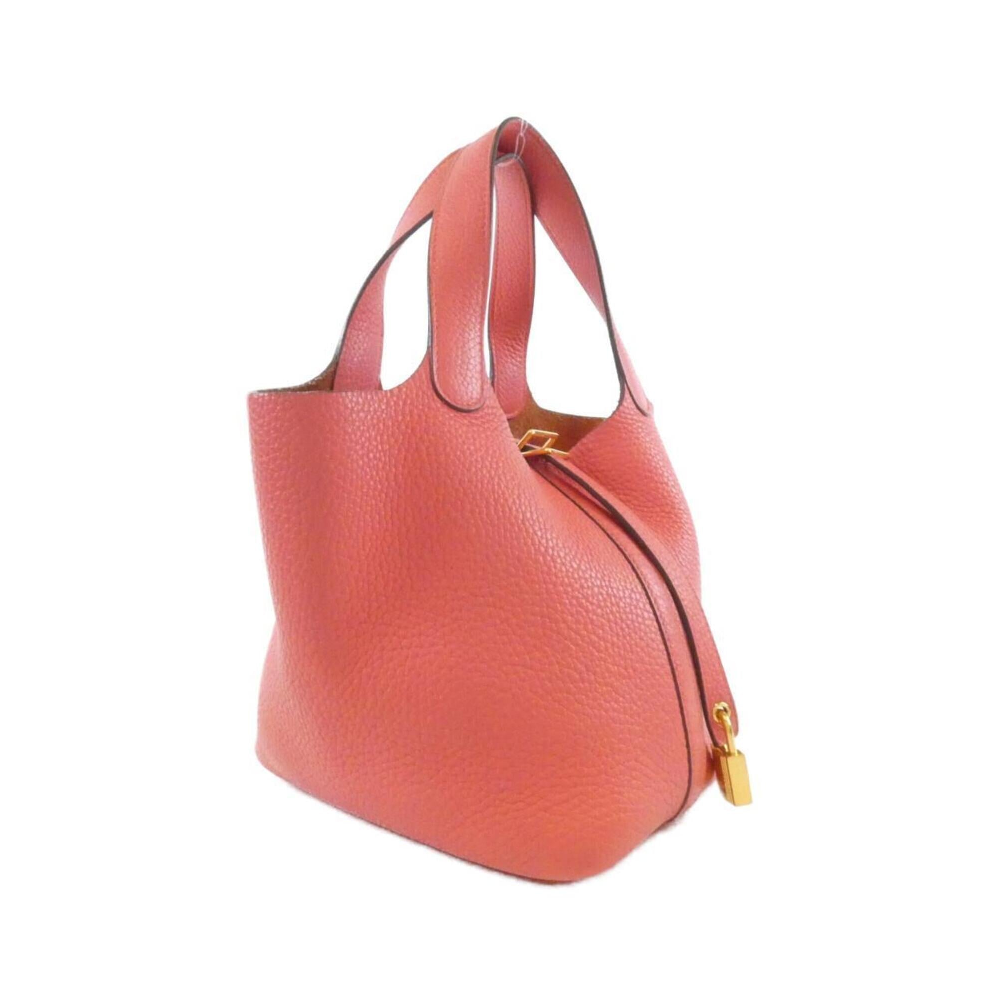 Hermes Rose Jaipur Taurillon Clemence Leather Handbag (Pre-Owned)