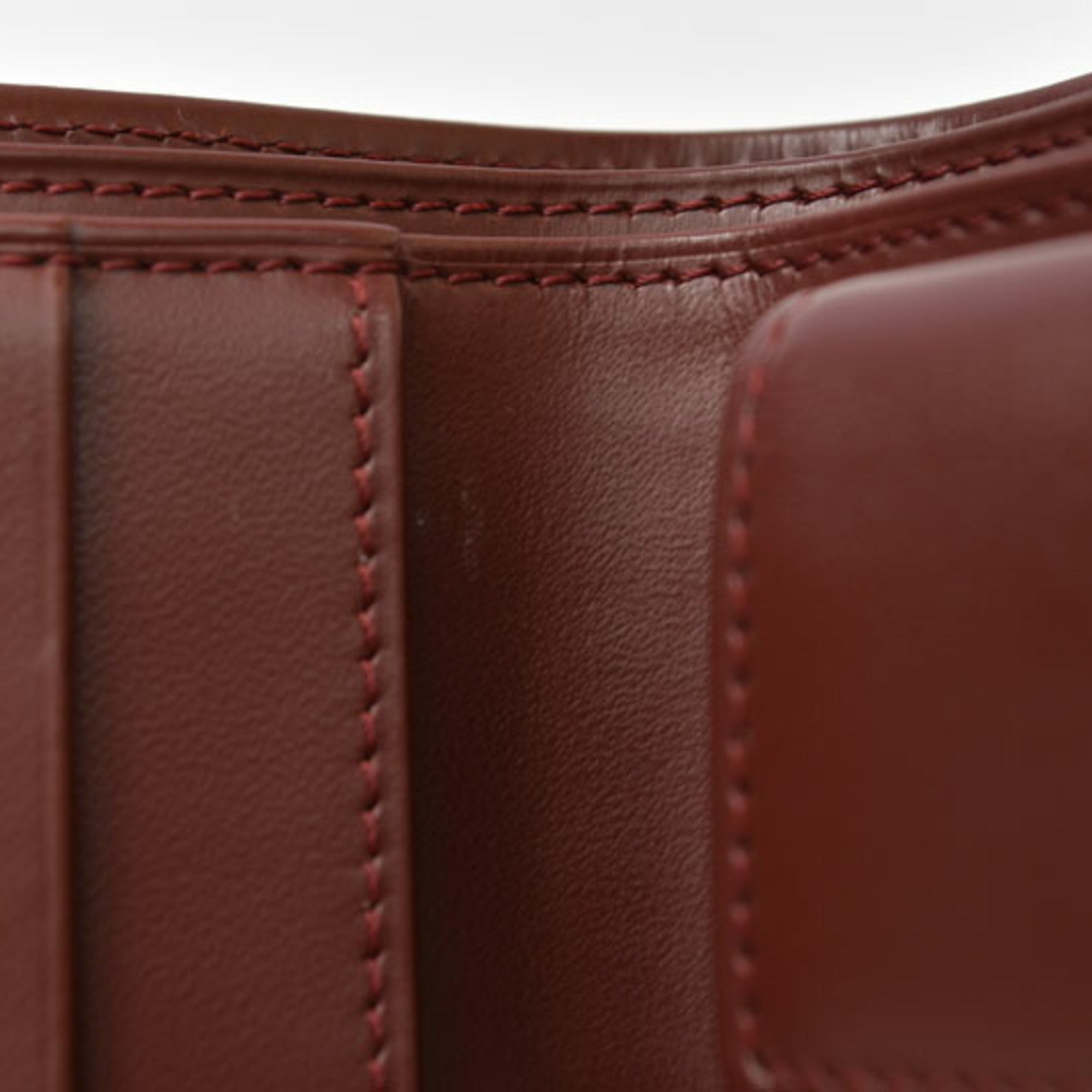 Cartier Bordeaux Leather Wallet (Bi-Fold) (Pre-Owned)
