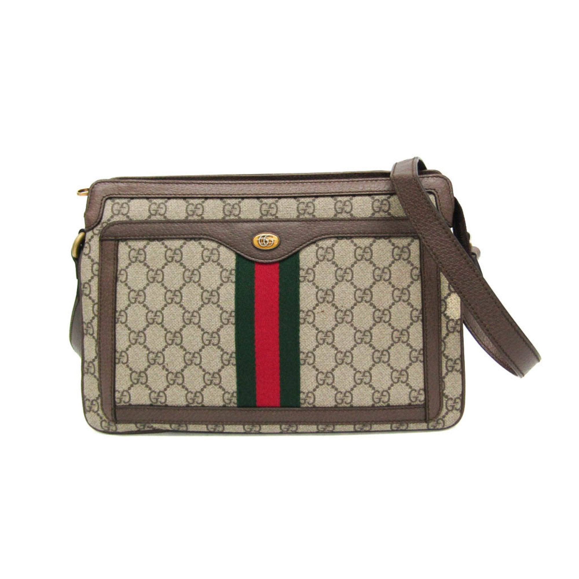 Gucci Ophidia Beige Pvc Shoulder Bag (Pre-Owned)