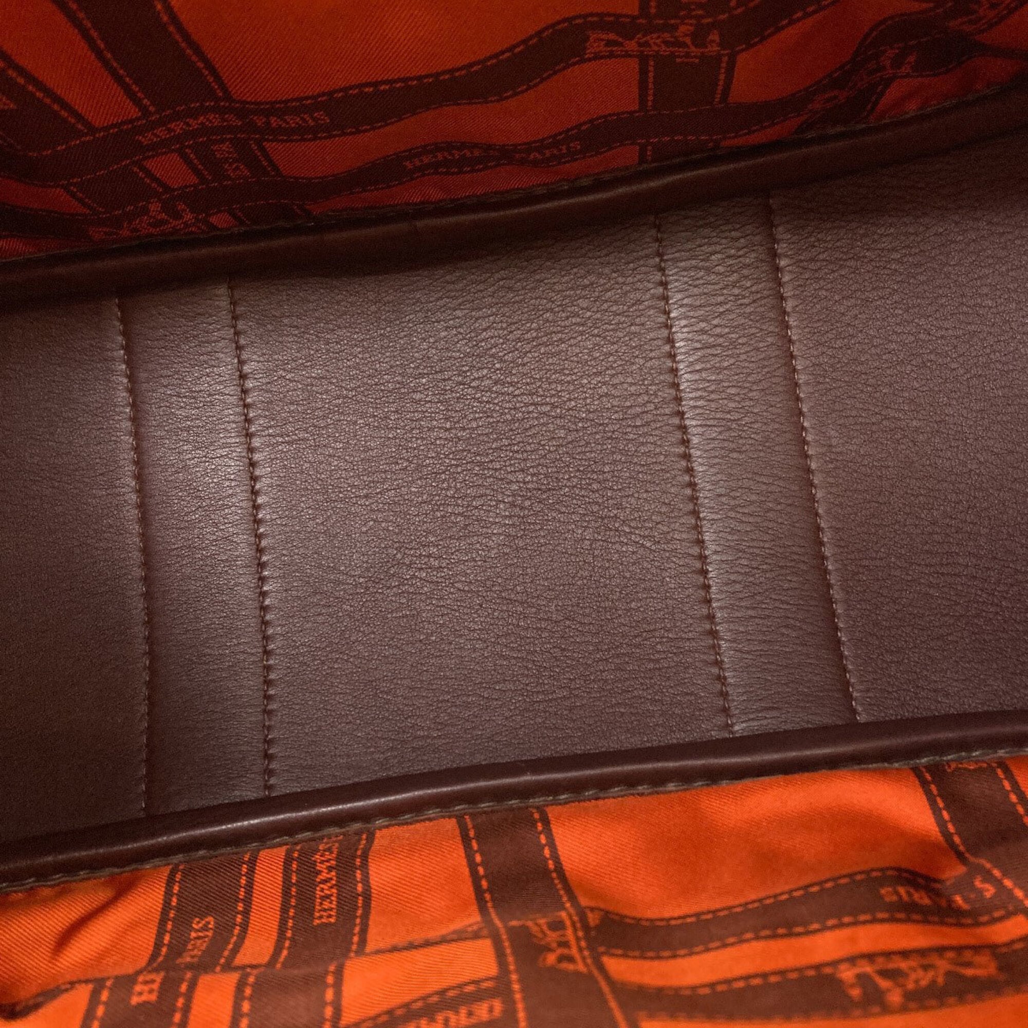 Hermes Garden Brown Swift Leather Handbag (Pre-Owned)