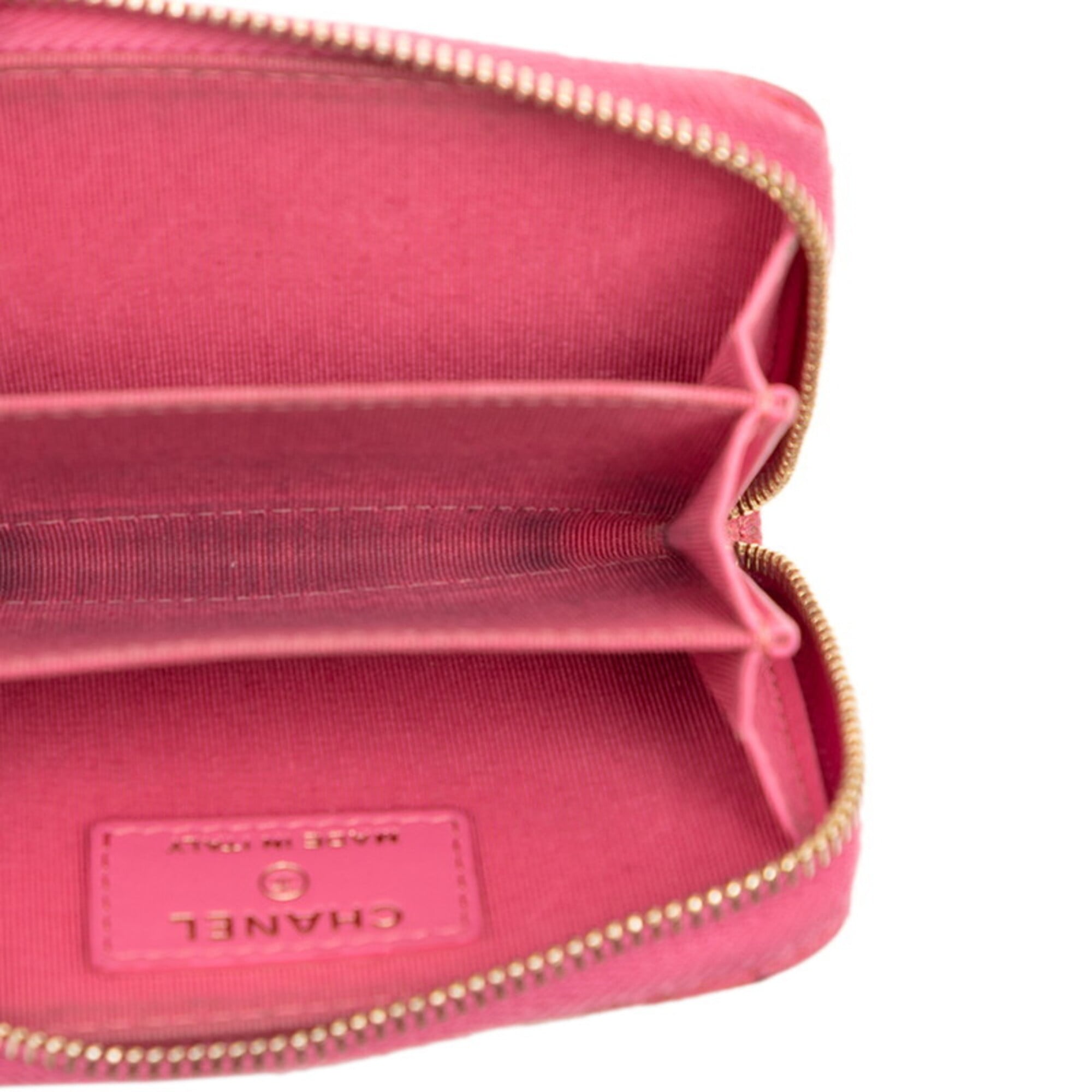 Chanel Pink Grained Calfskin Coin Purse/Coin Case (Pre-Owned)