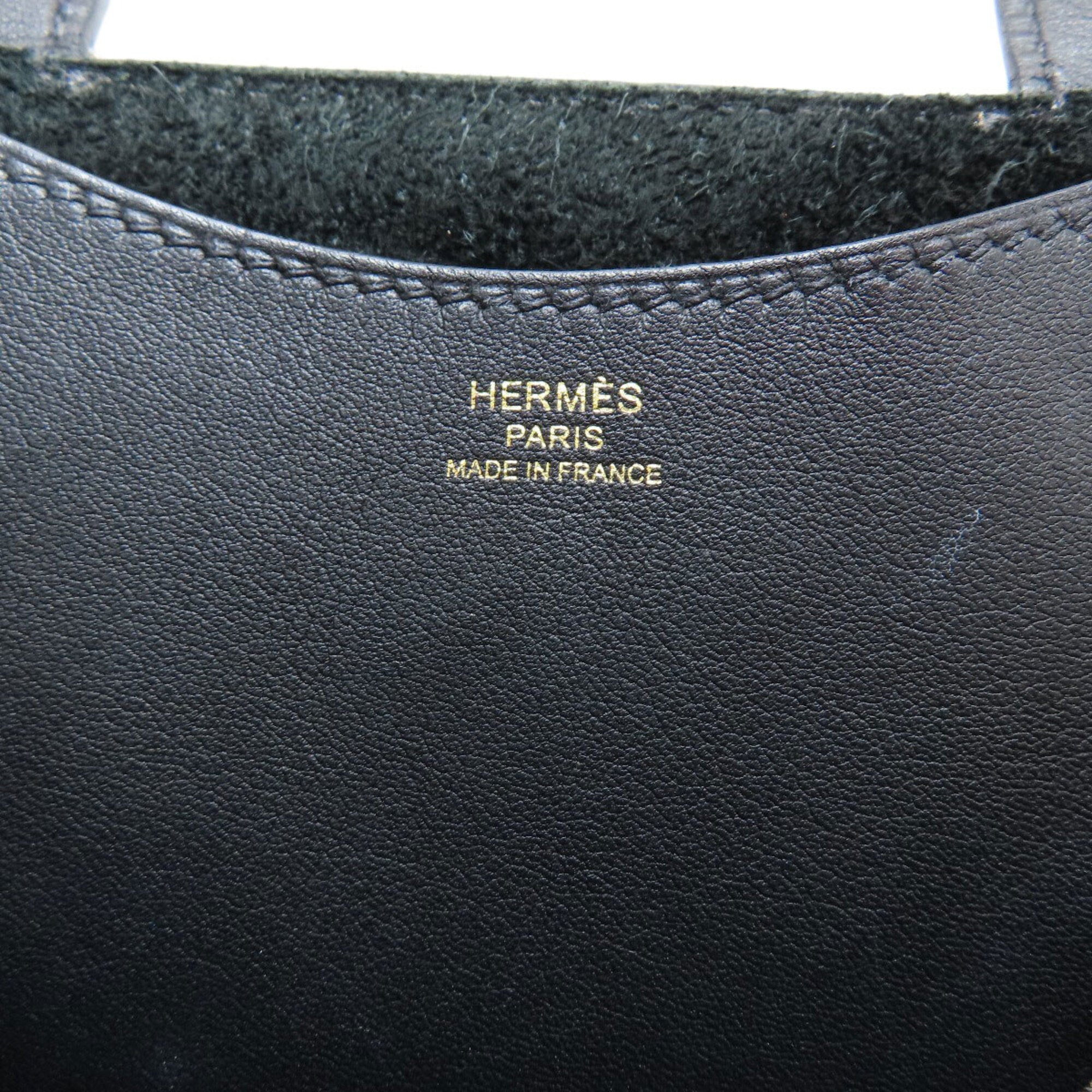 Hermes Black Taurillon Clemence Leather Handbag (Pre-Owned)