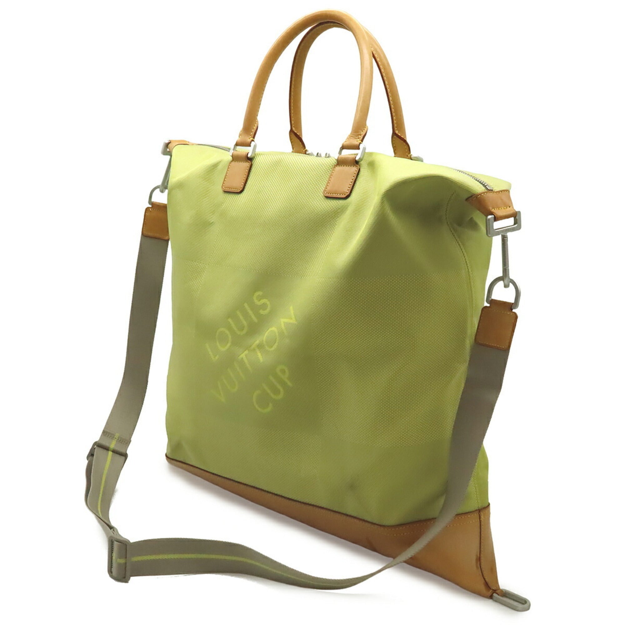 Louis Vuitton Lime Green Damier Geant Canvas Shoulder Bag Tote Bag (Pre-Owned)