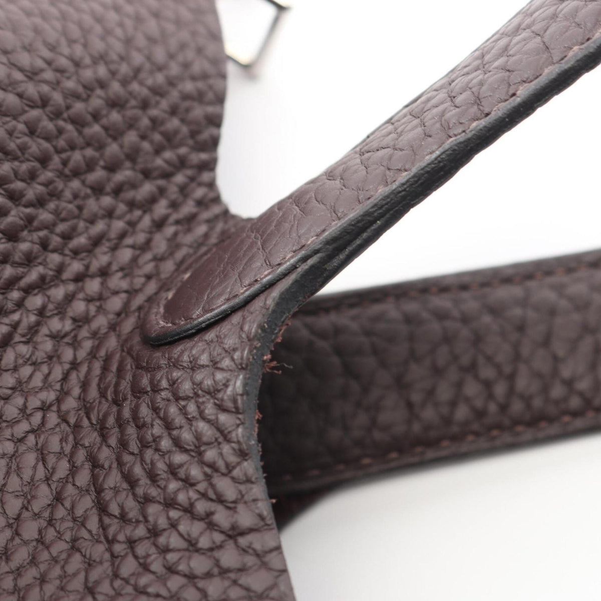 Hermes Brown Taurillon Clemence Leather Handbag (Pre-Owned)