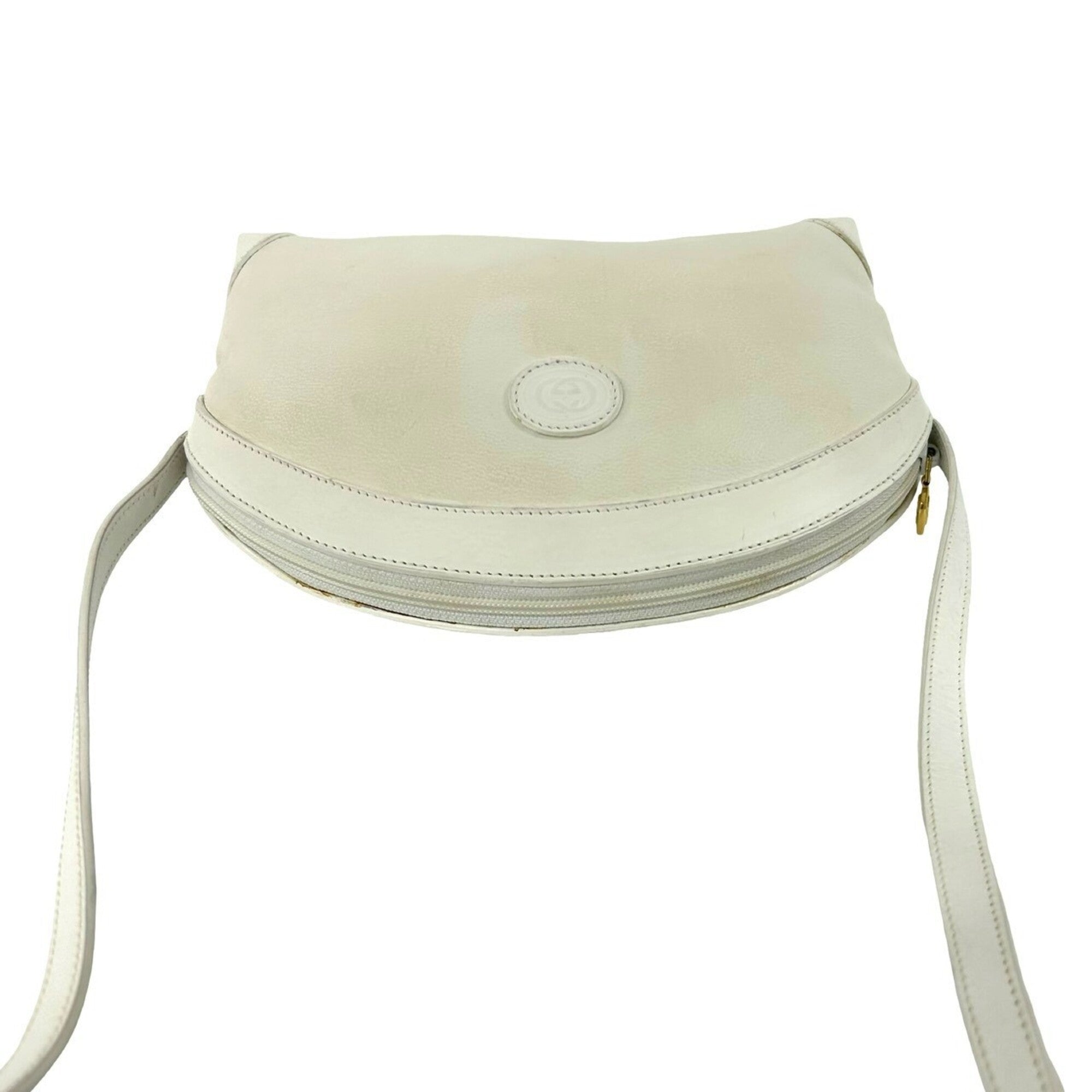 Gucci White Leather Pochette Shoulder Bag (Pre-Owned)
