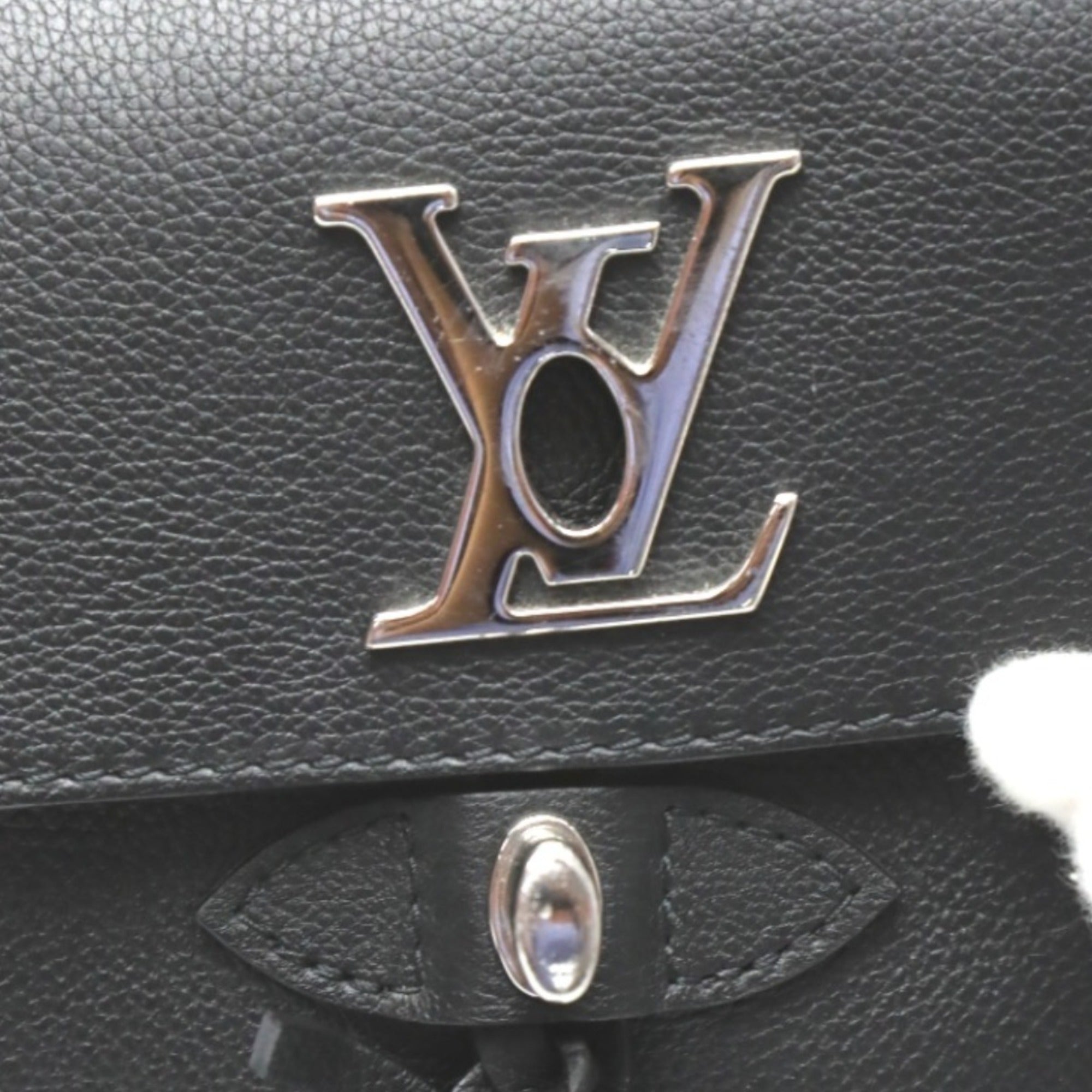 Louis Vuitton Black Noir Leather Backpack (Pre-Owned)