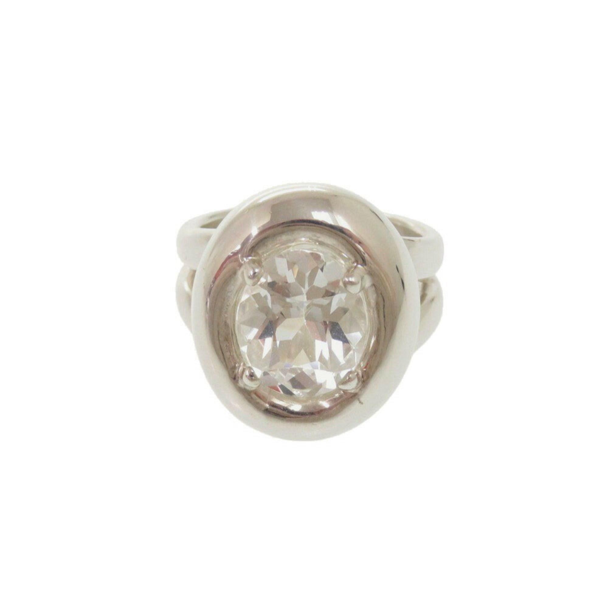 Hermes Silver Silver 925 Band Ring (Pre-Owned)