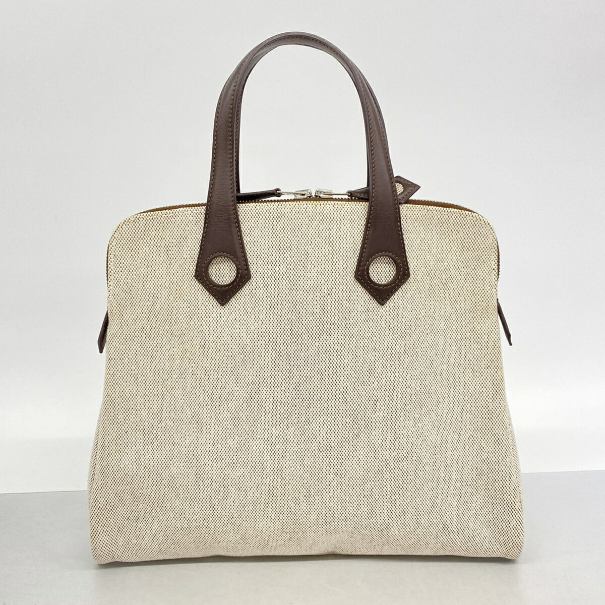 Hermes Brown Toile H Handbag (Pre-Owned)