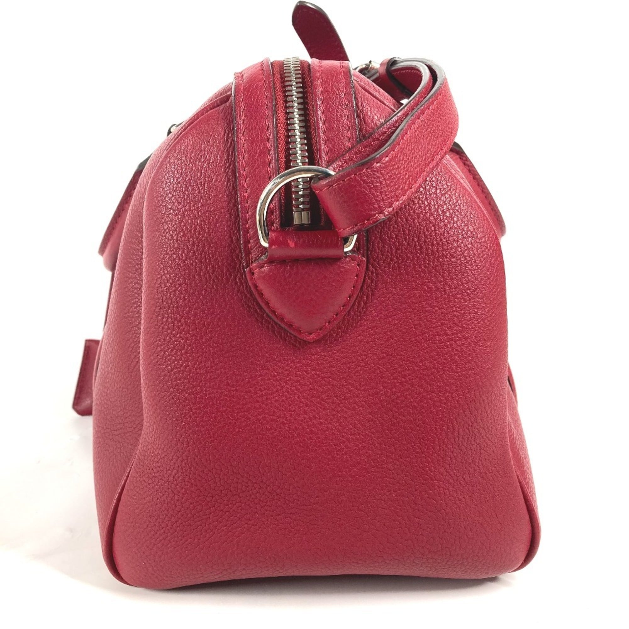 Louis Vuitton Cherry Red Color Veau Cachemire Leather Boston Bag Handbag Shoulder Bag (Pre-Owned)
