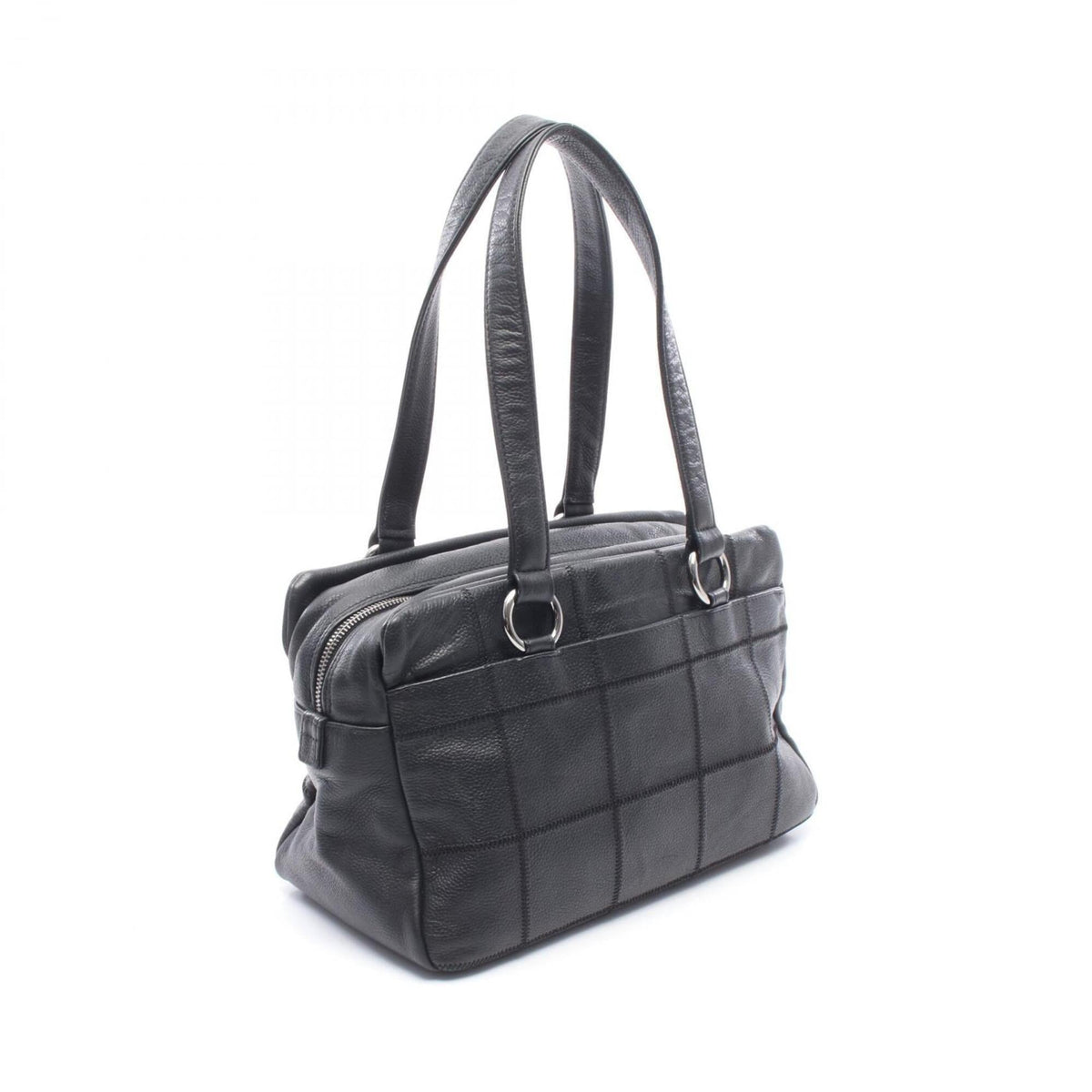 Chanel Black Grained Calfskin Handbag (Pre-Owned)