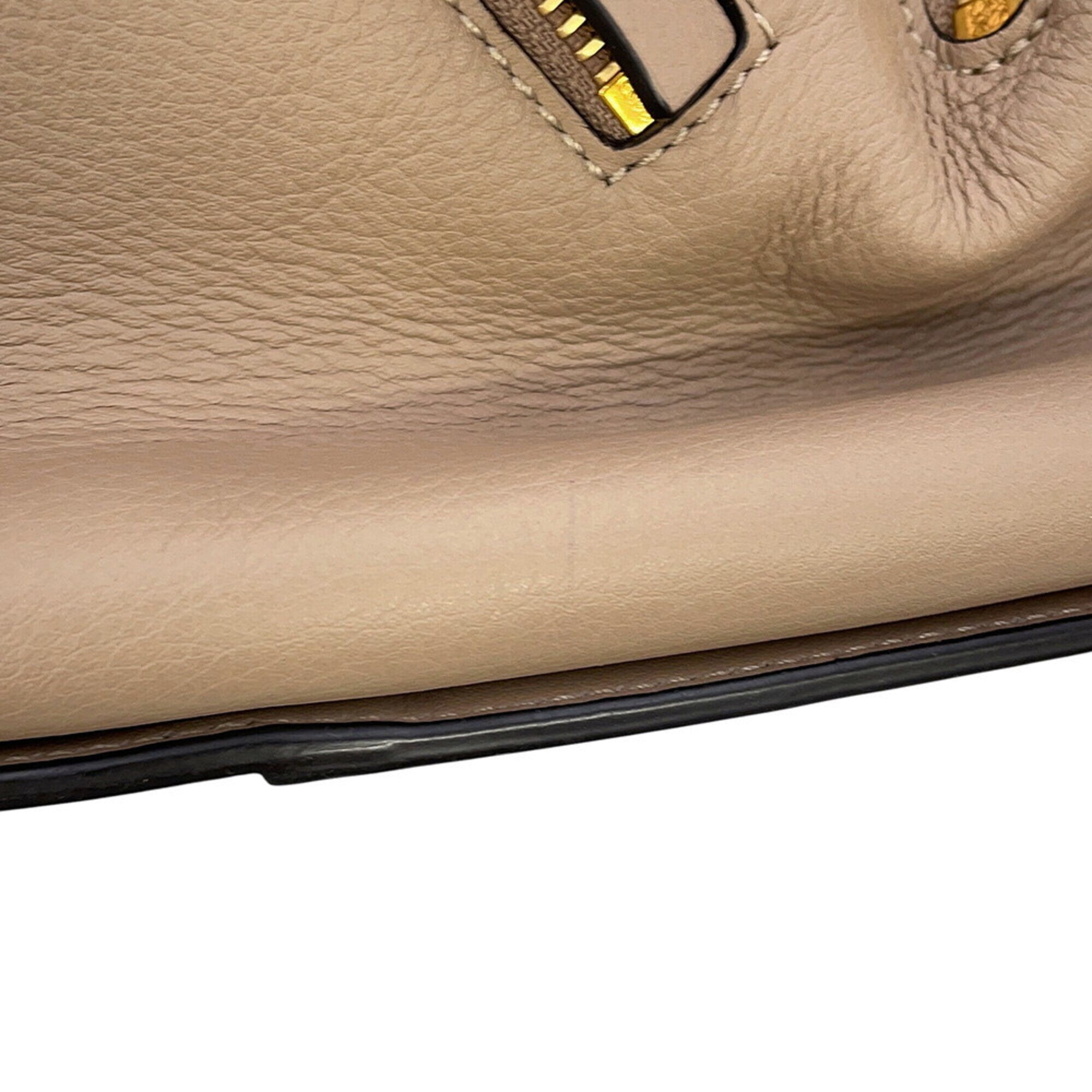 Loewe Hammock Beige Leather Handbag Shoulder Bag (Pre-Owned)