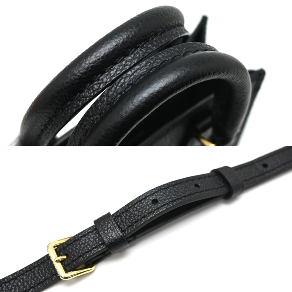 Louis Vuitton Beige Black Monogram Empreinte Handbag (Pre-Owned)